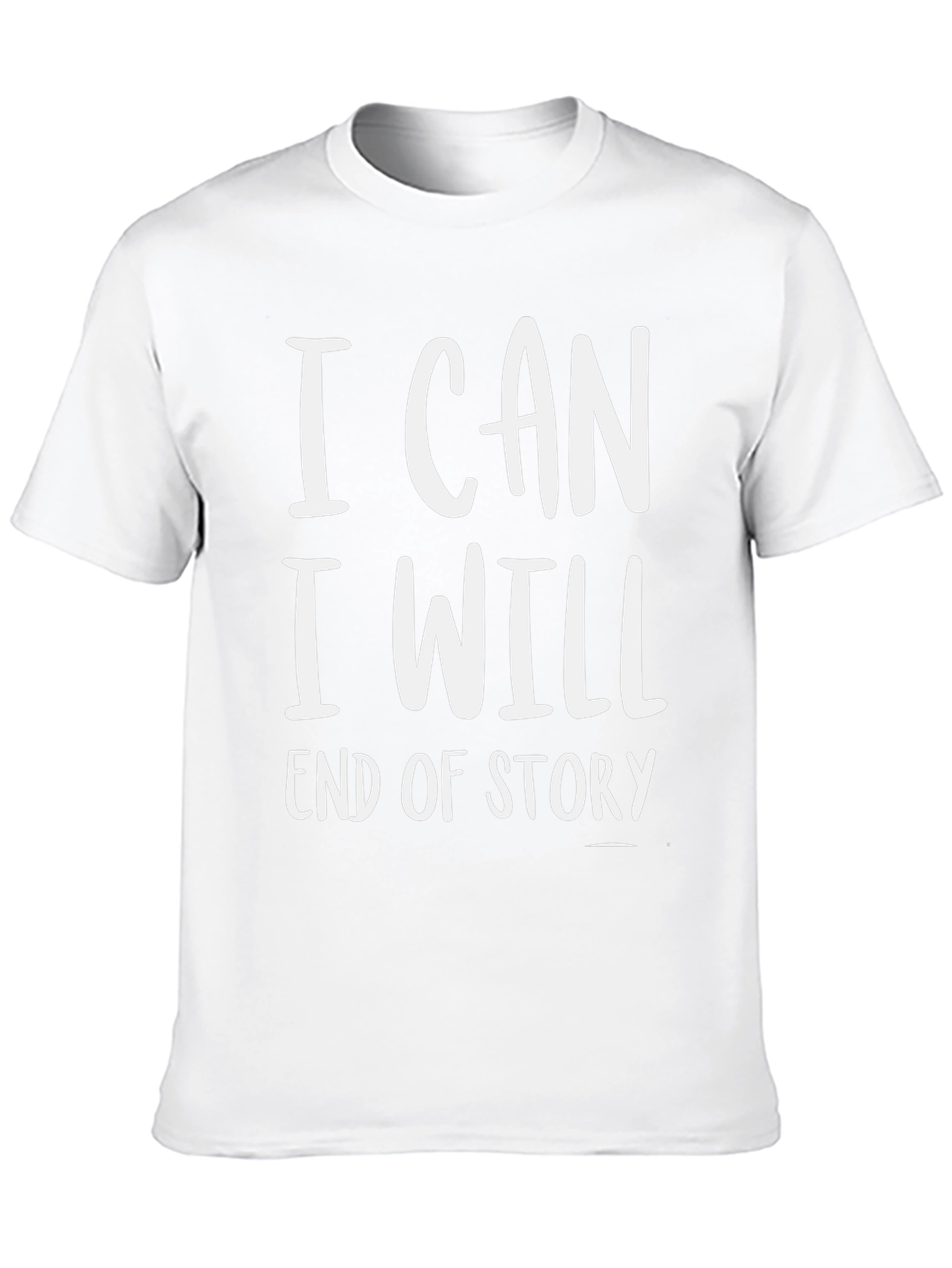 I Can I Will T-Shirt Black Cotton Motivational Slogan