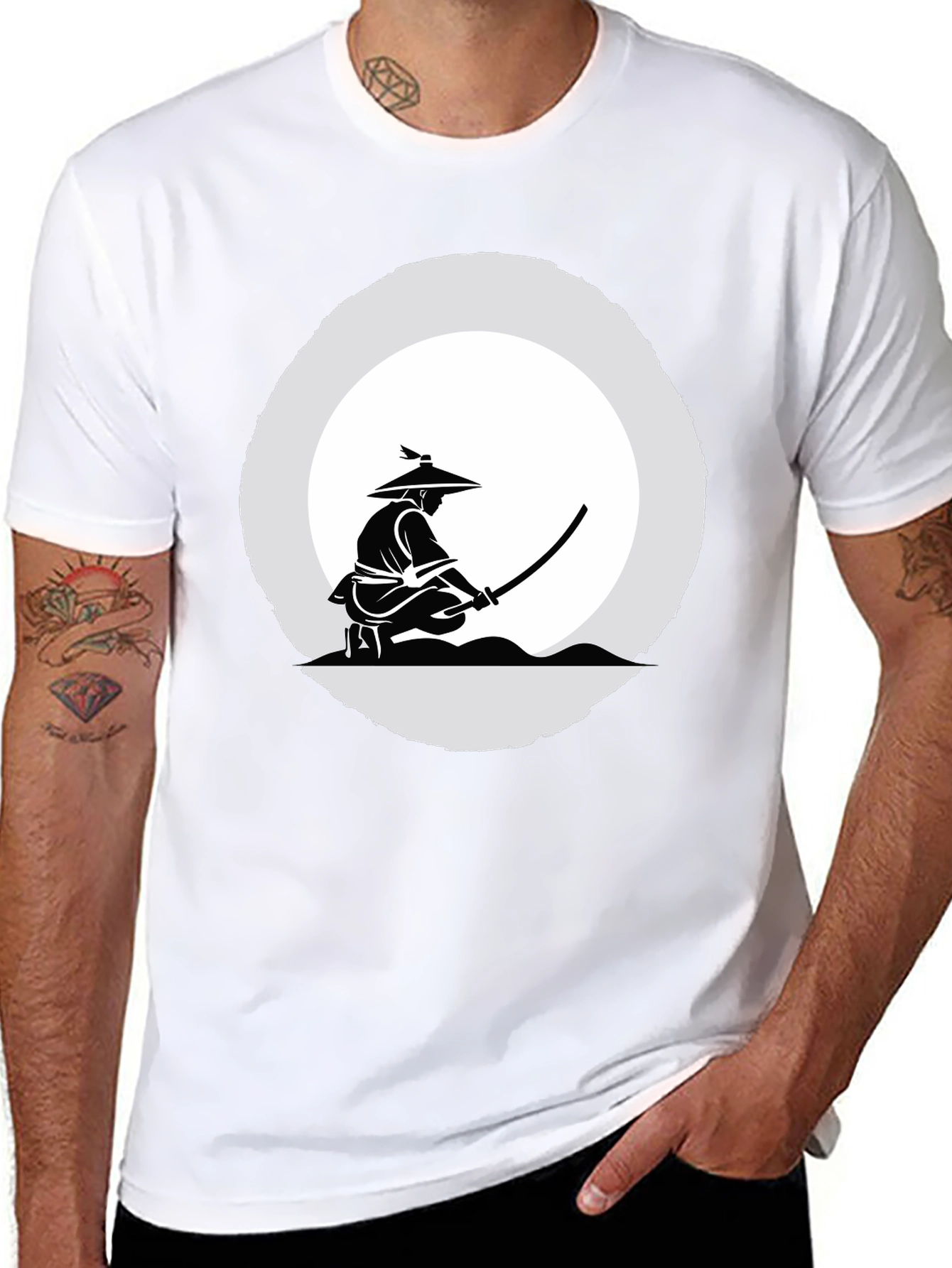 Samurai Graphic Tee - Mens Black T-Shirt
