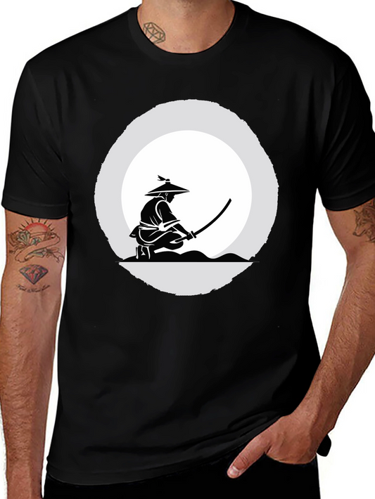Samurai Graphic Tee - Mens Black T-Shirt