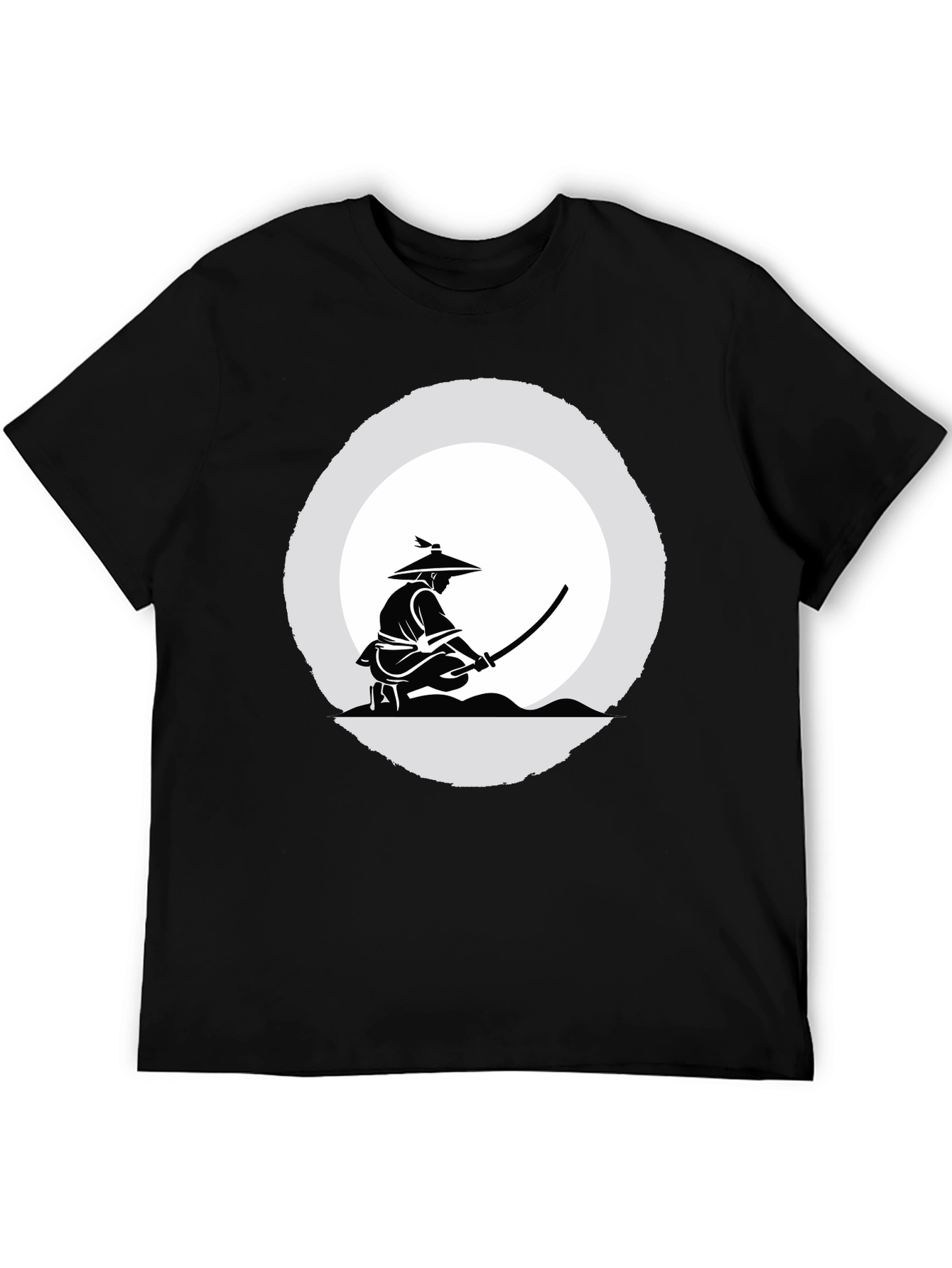 Samurai Graphic Tee - Mens Black T-Shirt