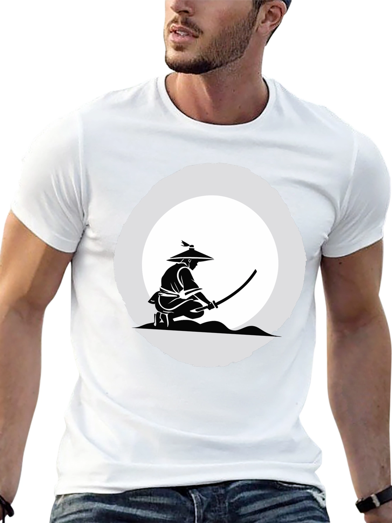 Samurai Graphic Tee - Mens Black T-Shirt