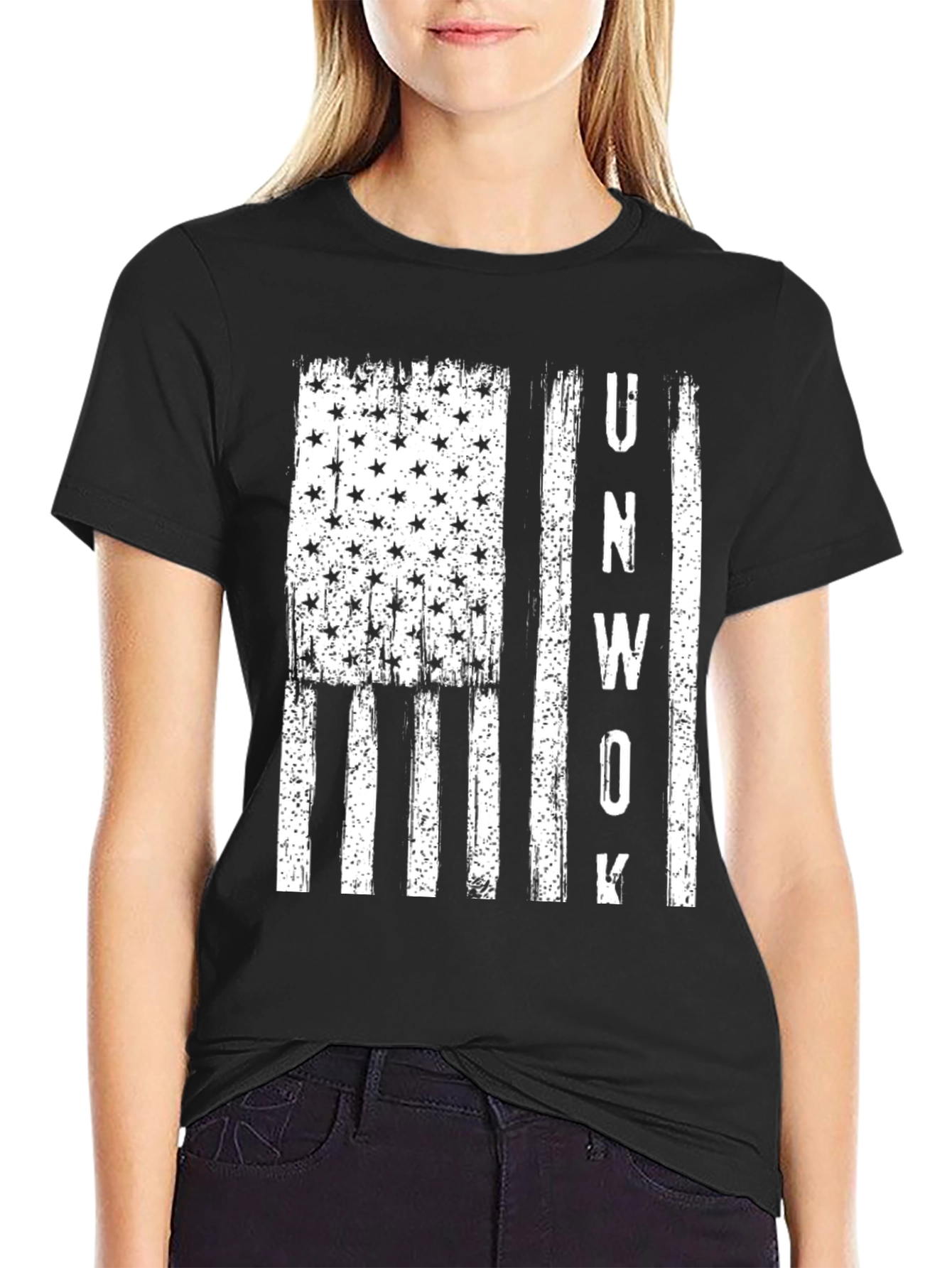 UnWoke American Flag Graphic Tee