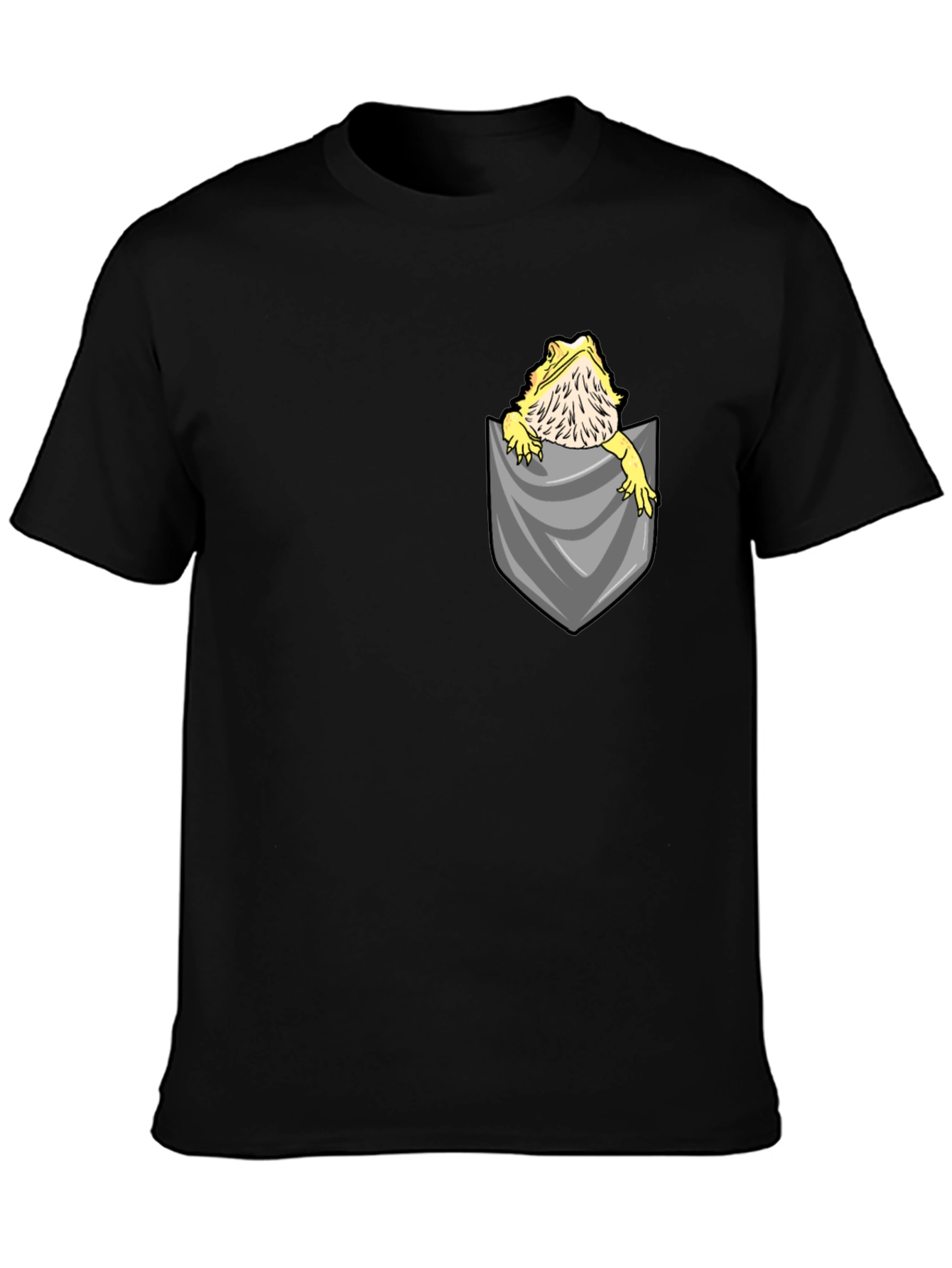 Bearded Dragon Pocket T-Shirt - Unique Reptile Lover Tee