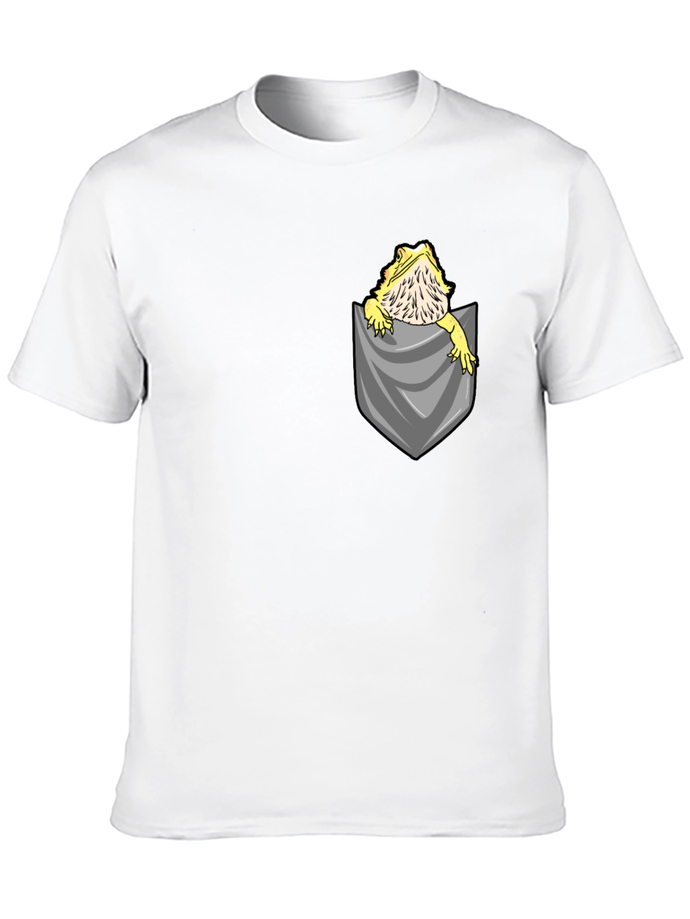 Bearded Dragon Pocket T-Shirt - Unique Reptile Lover Tee