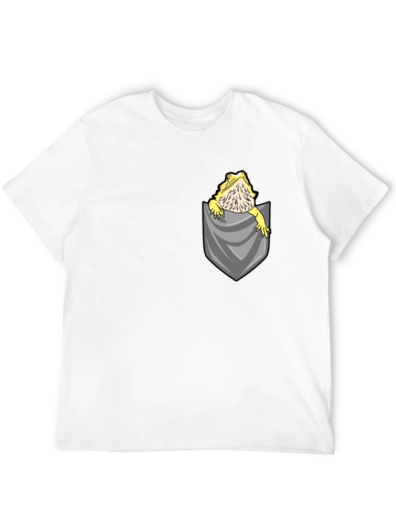 Bearded Dragon Pocket T-Shirt - Unique Reptile Lover Tee