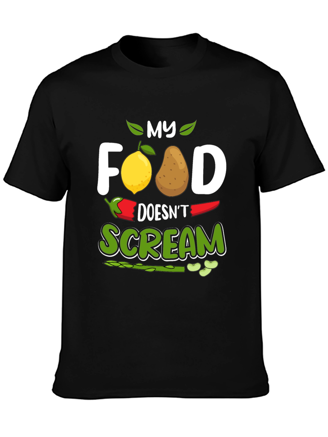 Vegan Graphic Tee - My Food Doesnt Scream