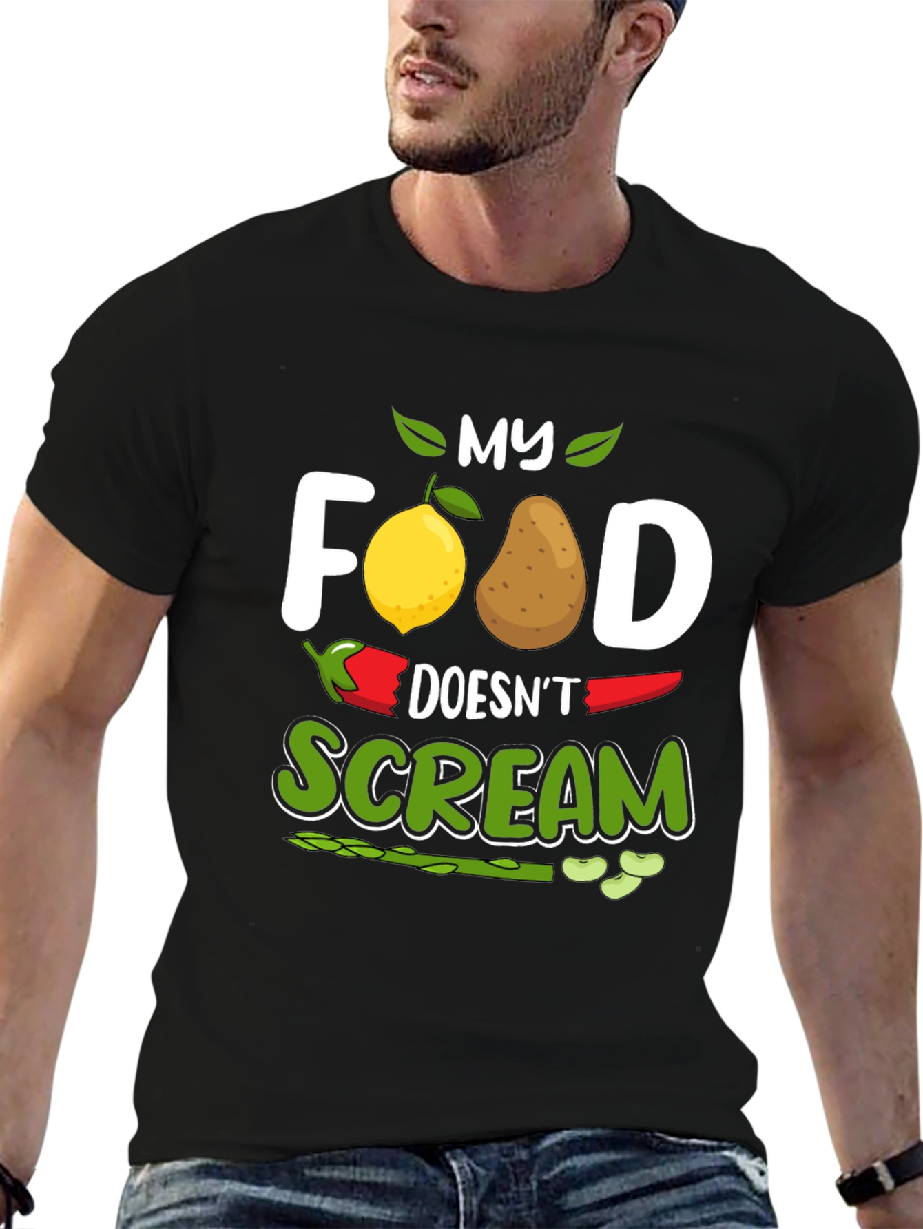 Vegan Graphic Tee - My Food Doesnt Scream