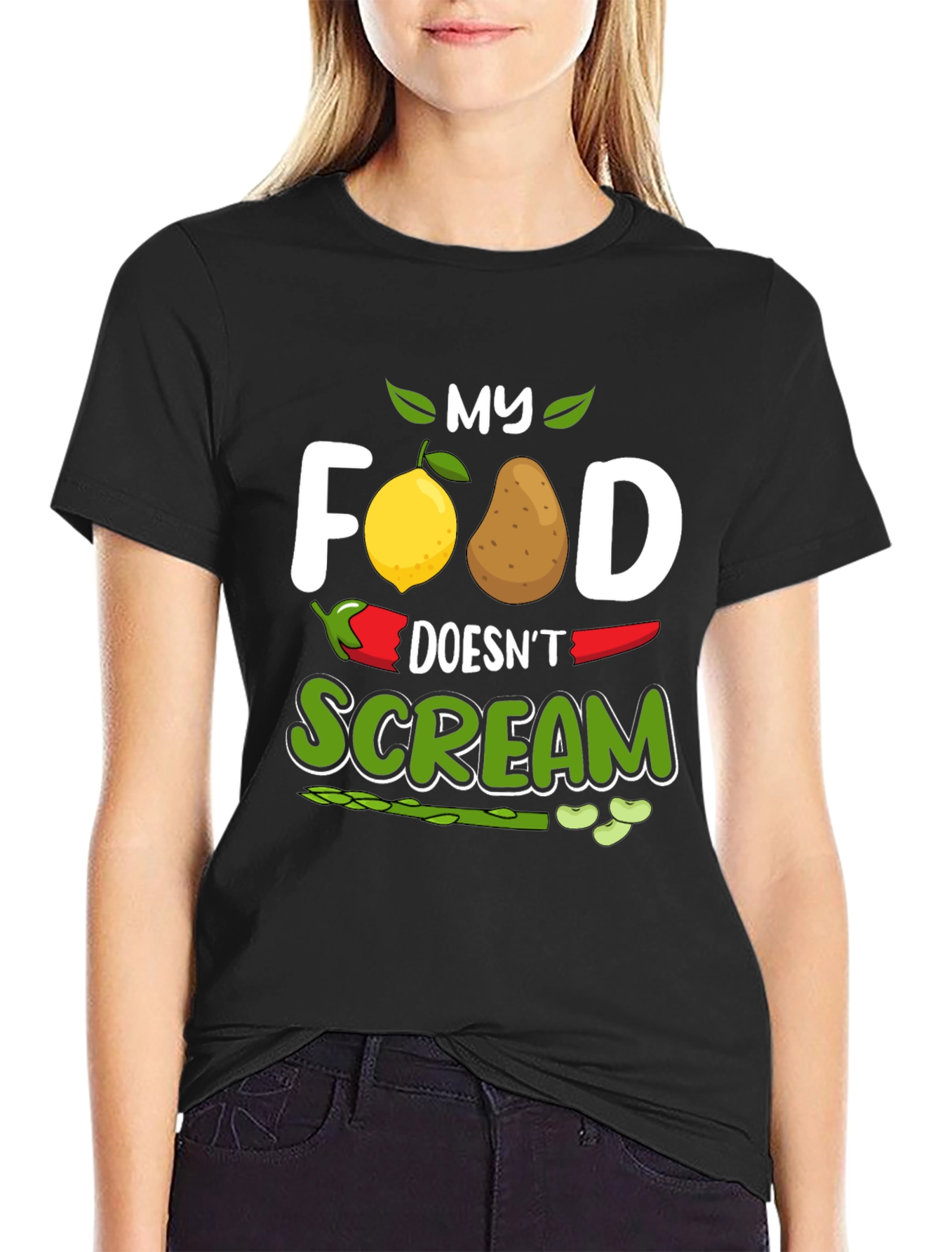 Vegan Graphic Tee - My Food Doesnt Scream