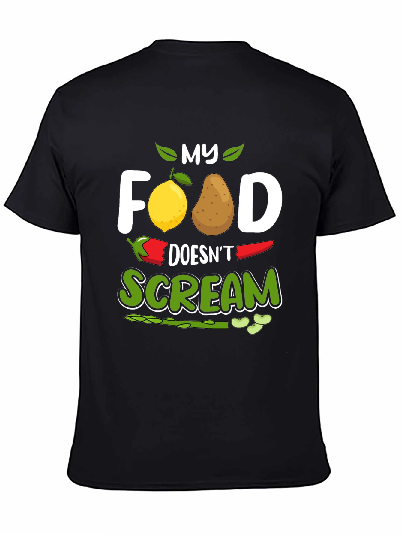 Vegan Graphic Tee - My Food Doesnt Scream