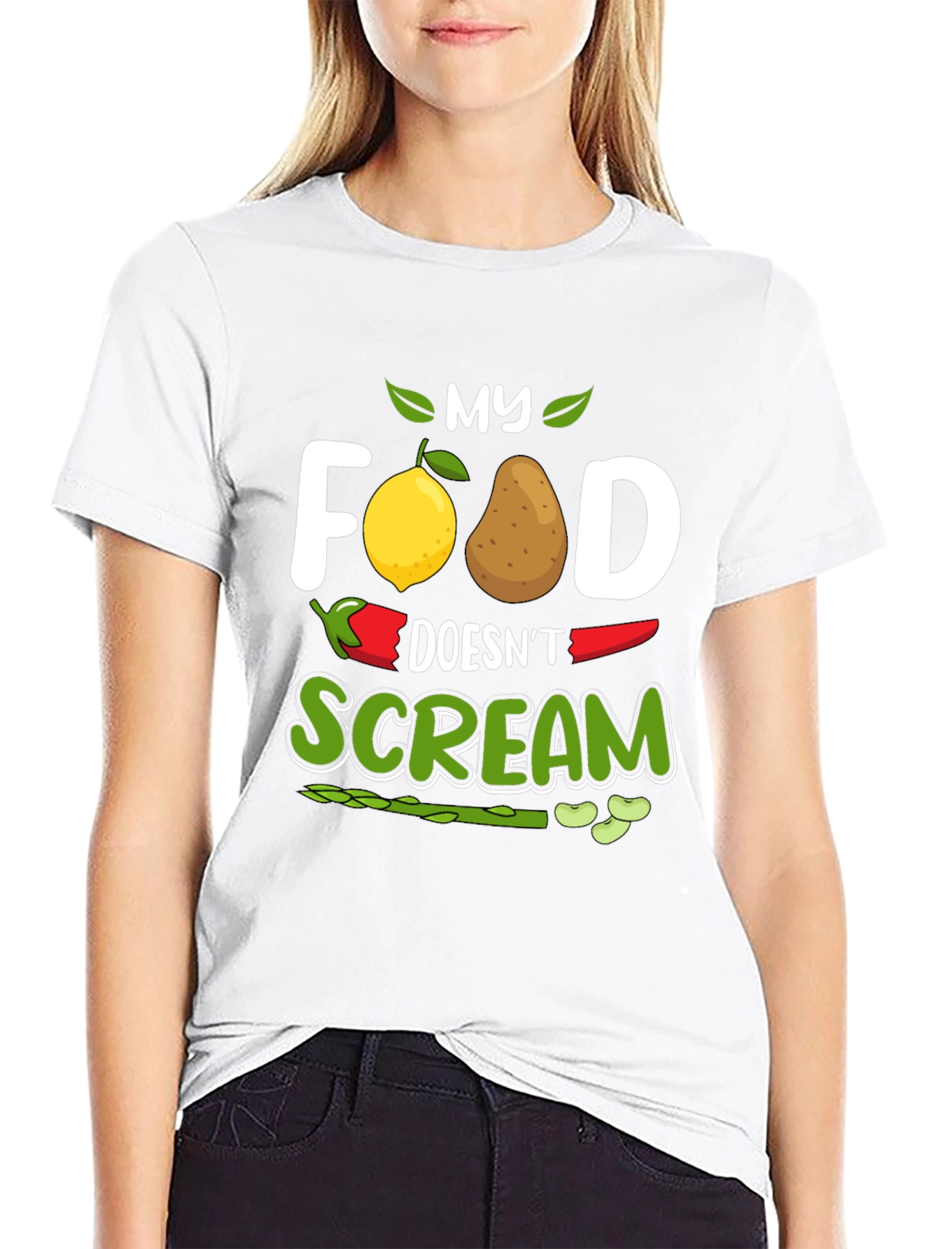 Vegan Graphic Tee - My Food Doesnt Scream