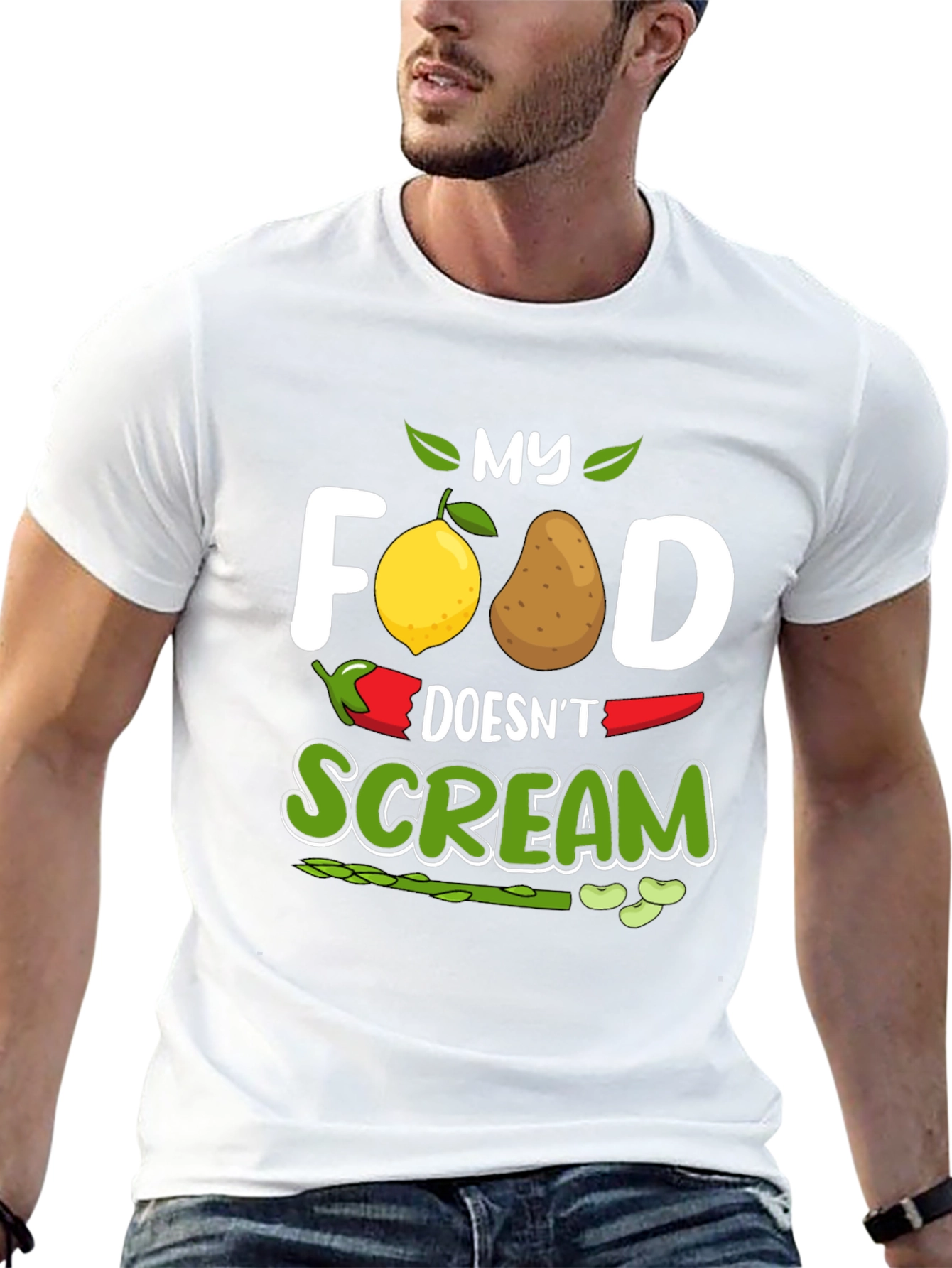 Vegan Graphic Tee - My Food Doesnt Scream
