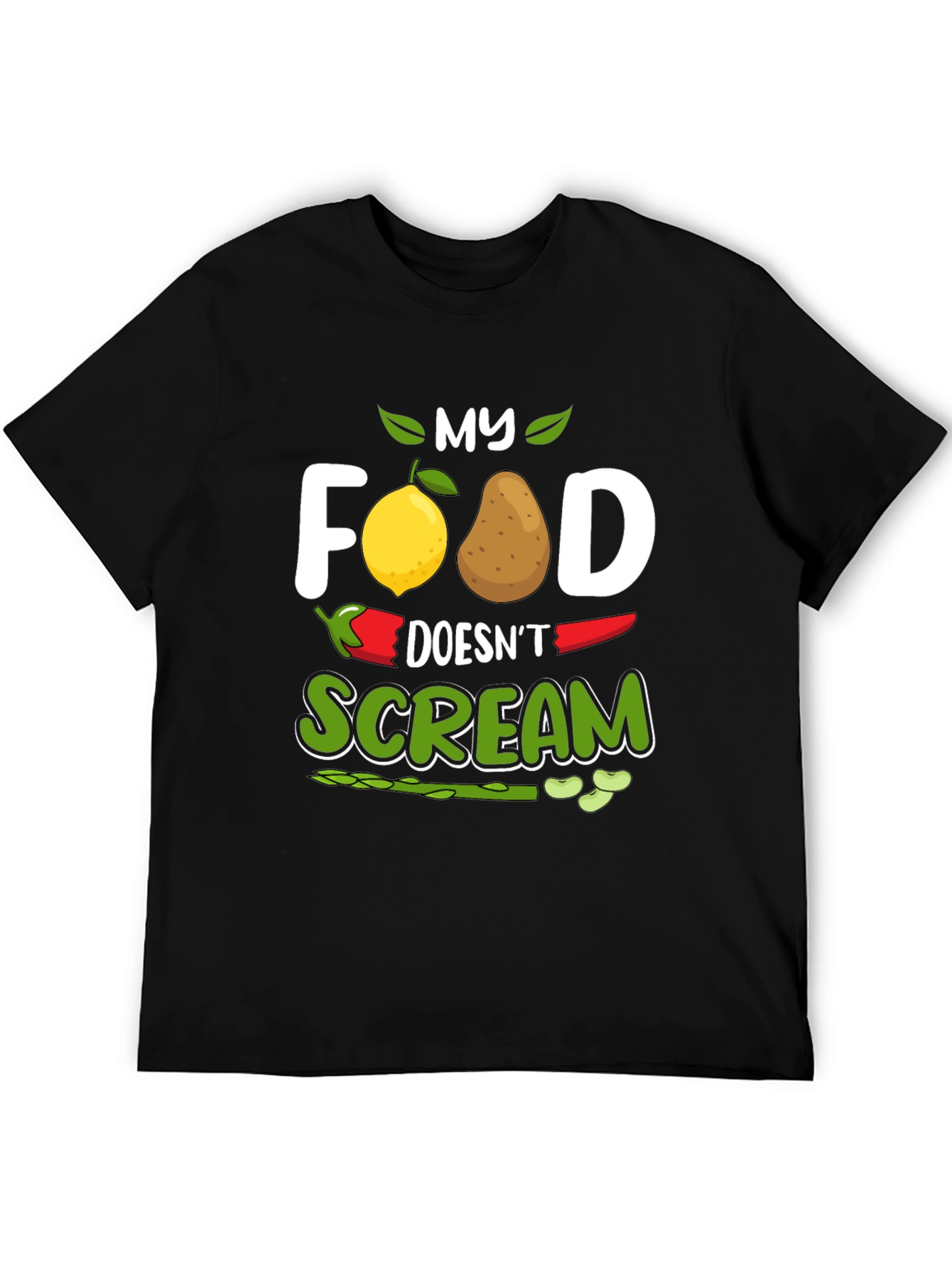 Vegan Graphic Tee - My Food Doesnt Scream
