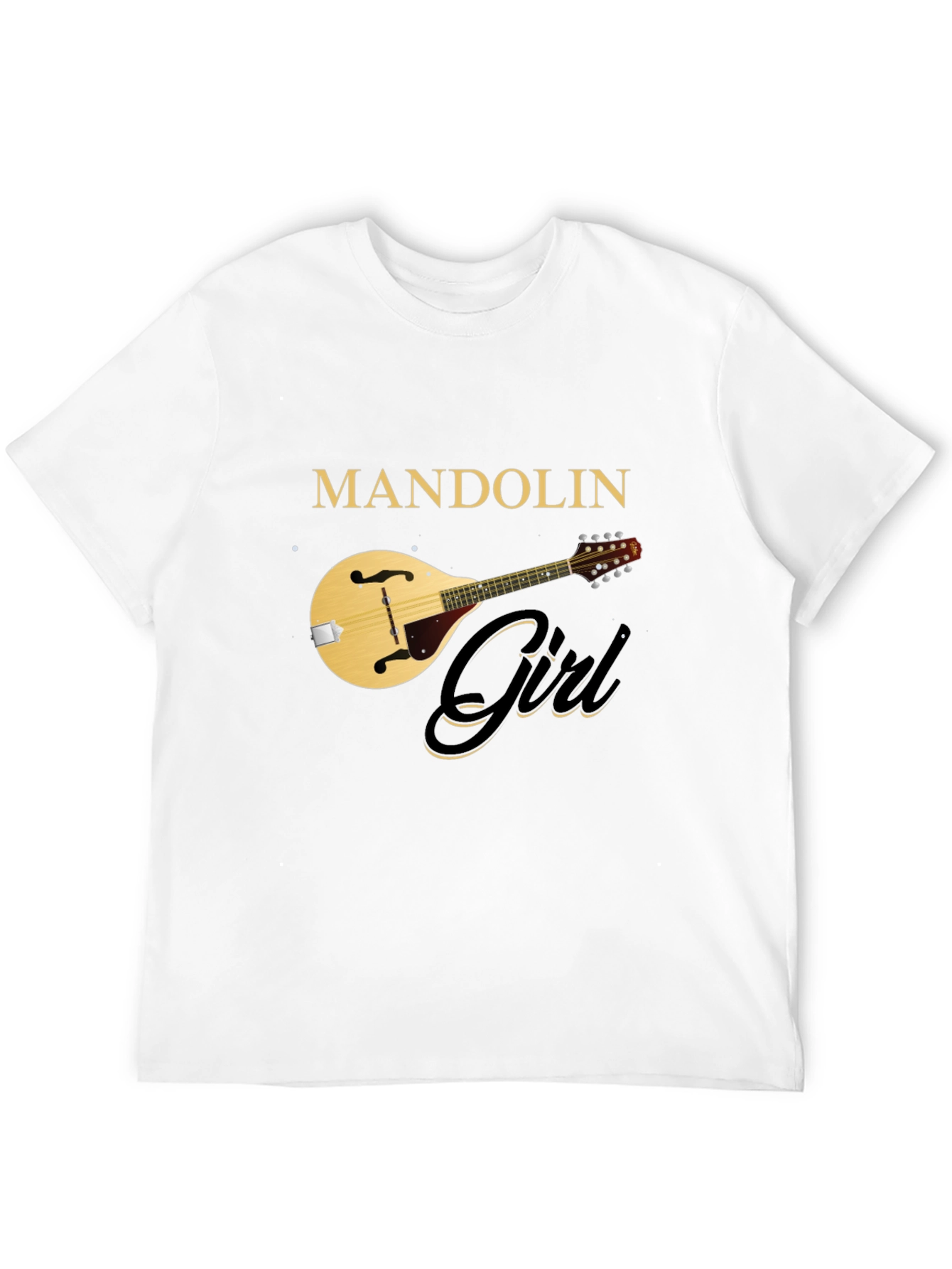 Mandolin Girl Black T-Shirt