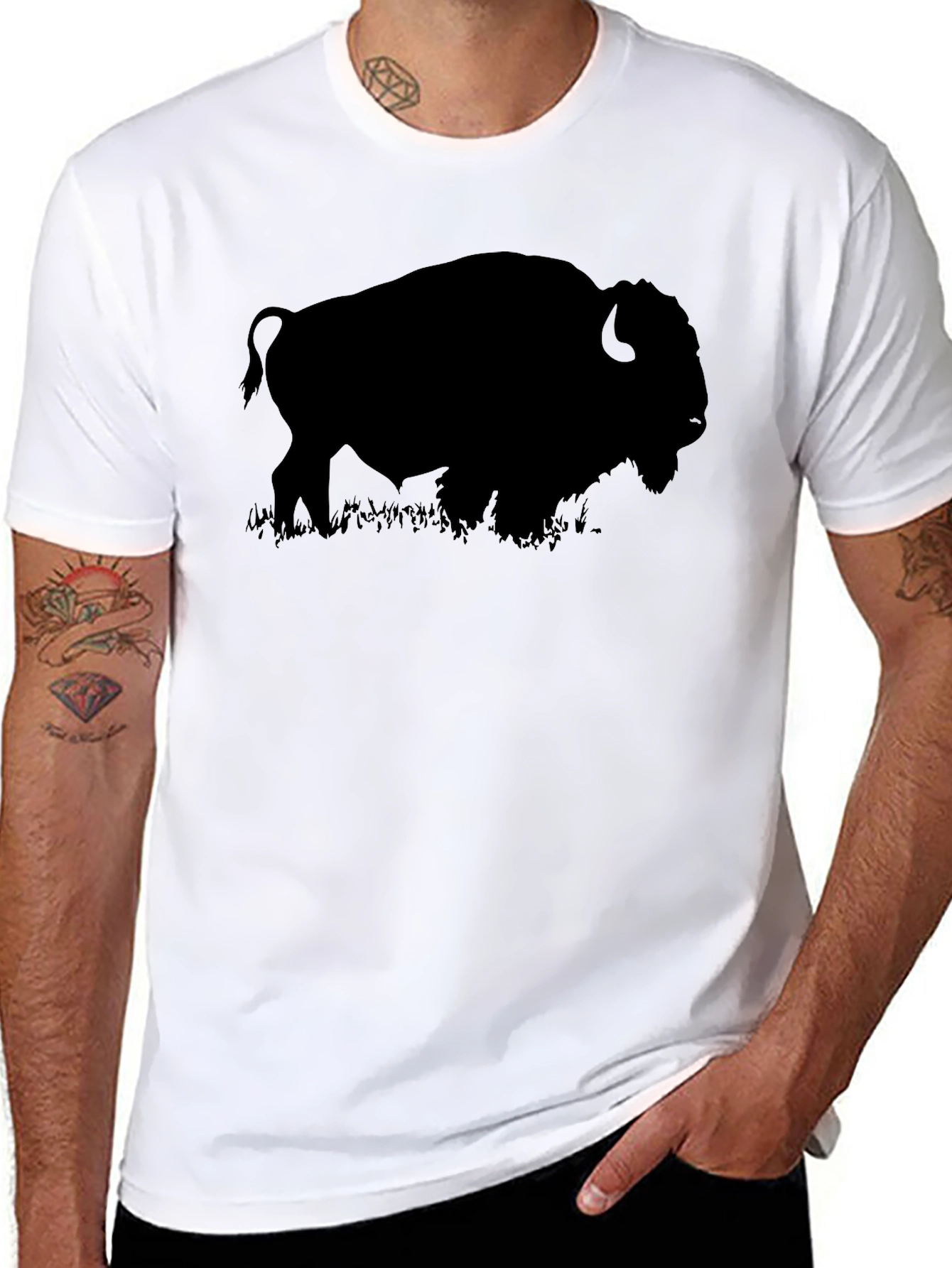 Buffalo Silhouette Black T-Shirt