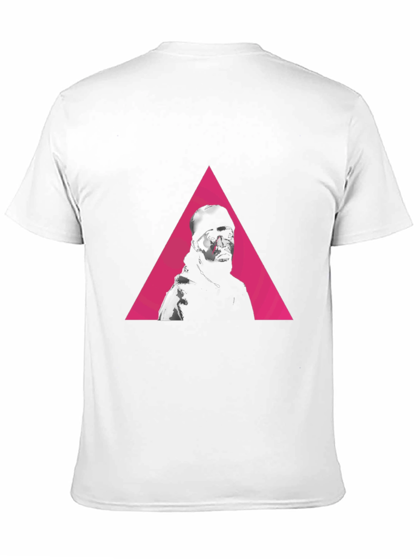 Pink Triangle Portrait Black Graphic Tee