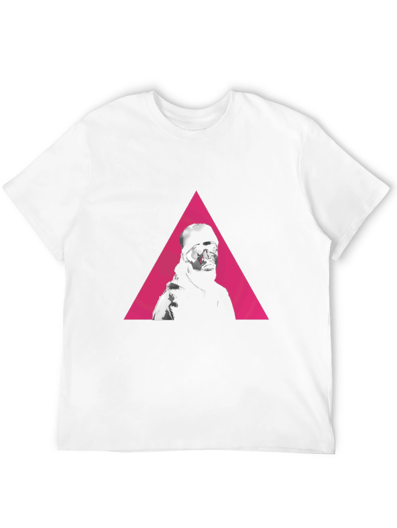 Pink Triangle Portrait Black Graphic Tee