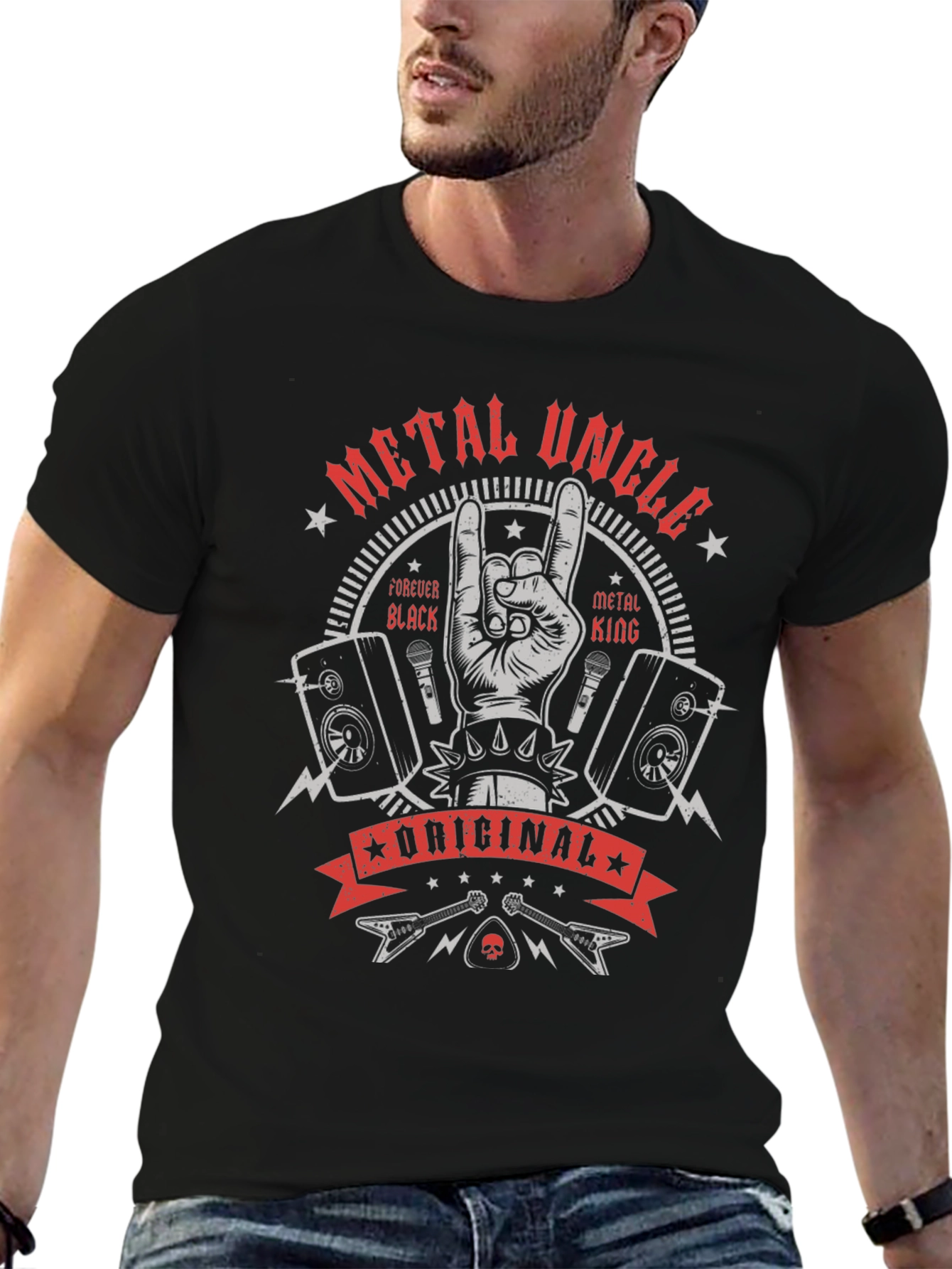 Metal Uncle T-Shirt - Rock & Roll Graphic Tee