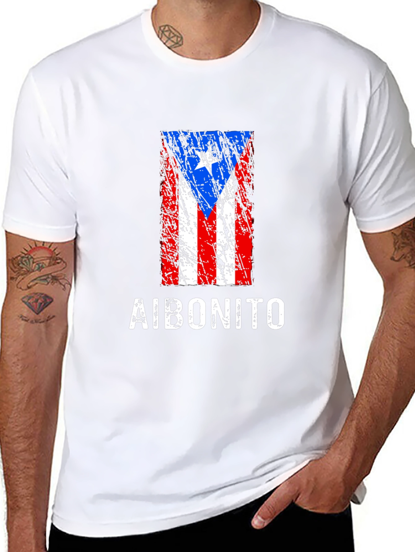 Aibonito Puerto Rico Flag Grunge T-Shirt