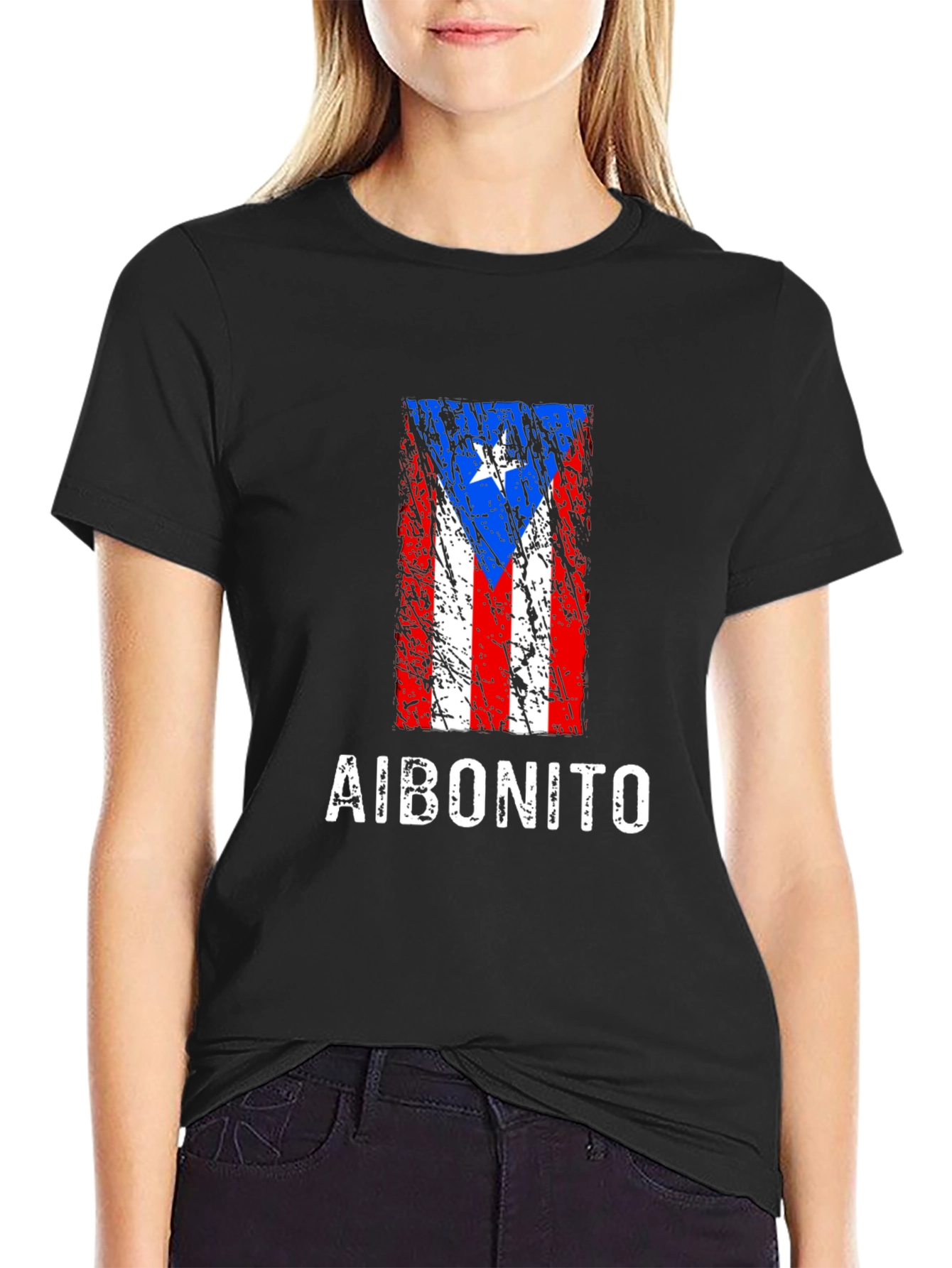 Aibonito Puerto Rico Flag Grunge T-Shirt