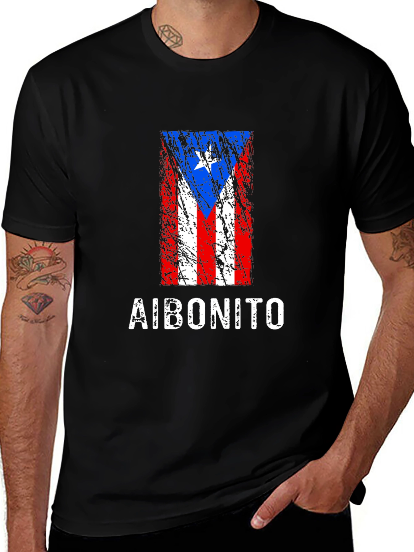 Aibonito Puerto Rico Flag Grunge T-Shirt