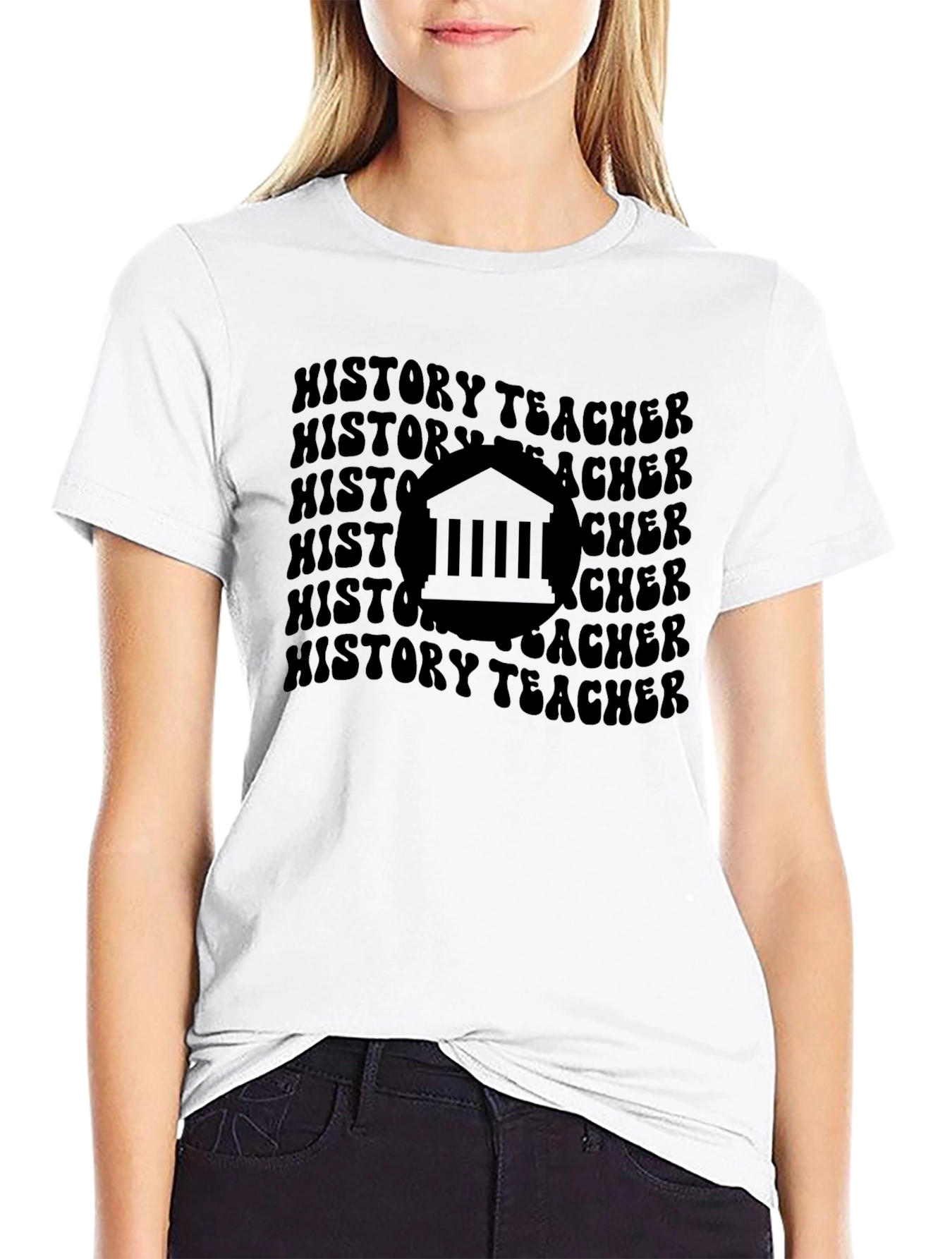 History Teacher Graphic Tee - Black