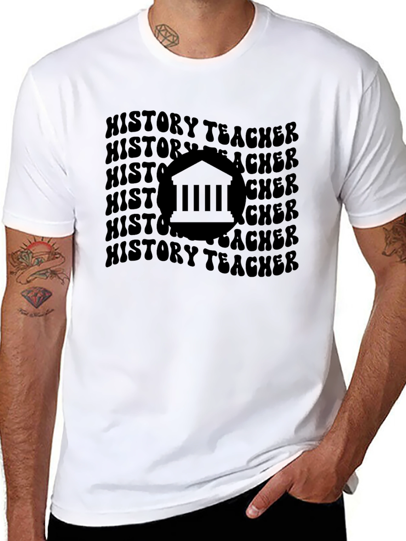 History Teacher Graphic Tee - Black