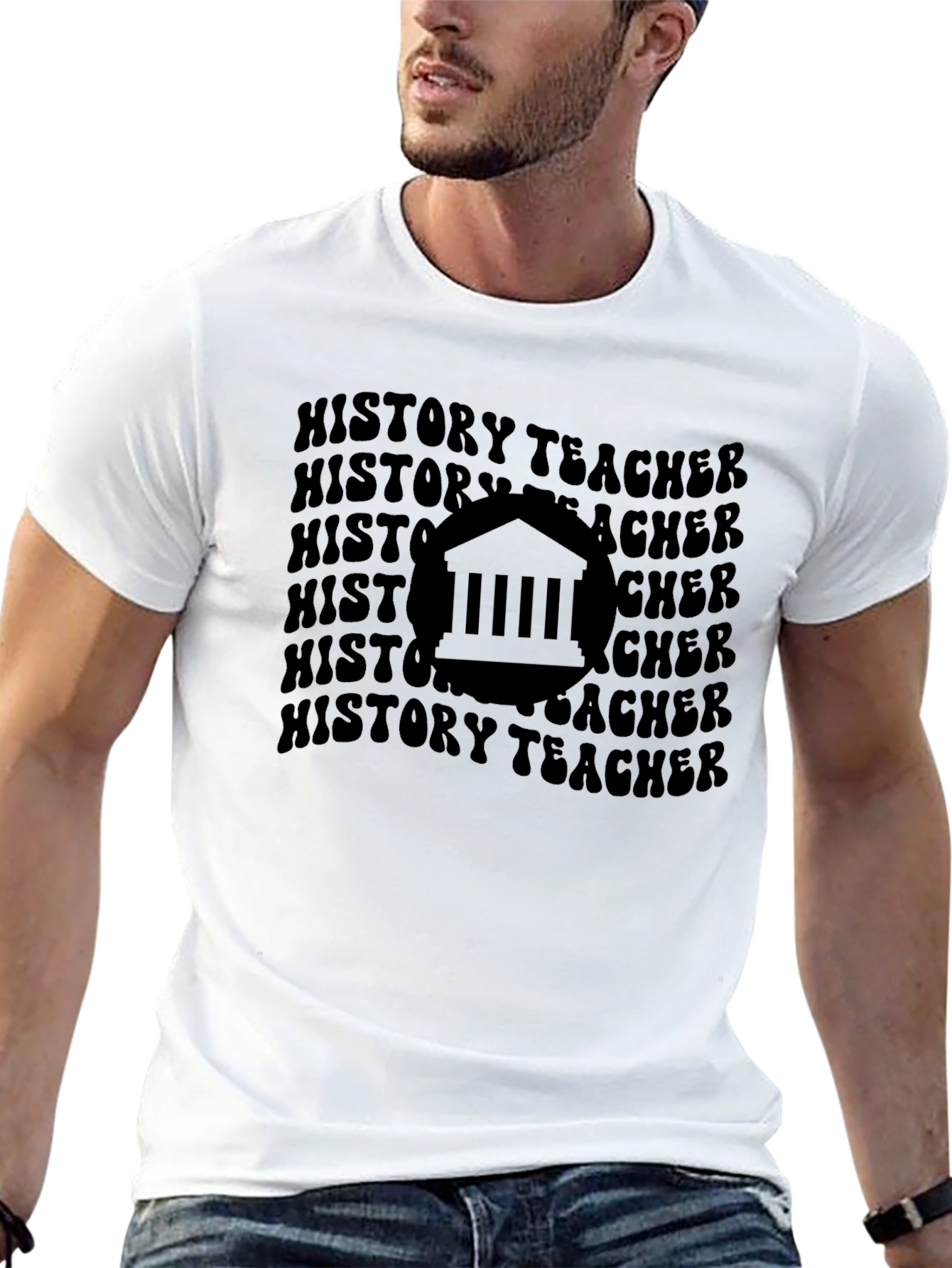 History Teacher Graphic Tee - Black