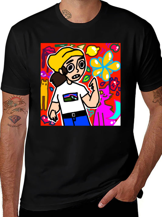 Cartoon Style Graphic T-Shirt - Quirky Design