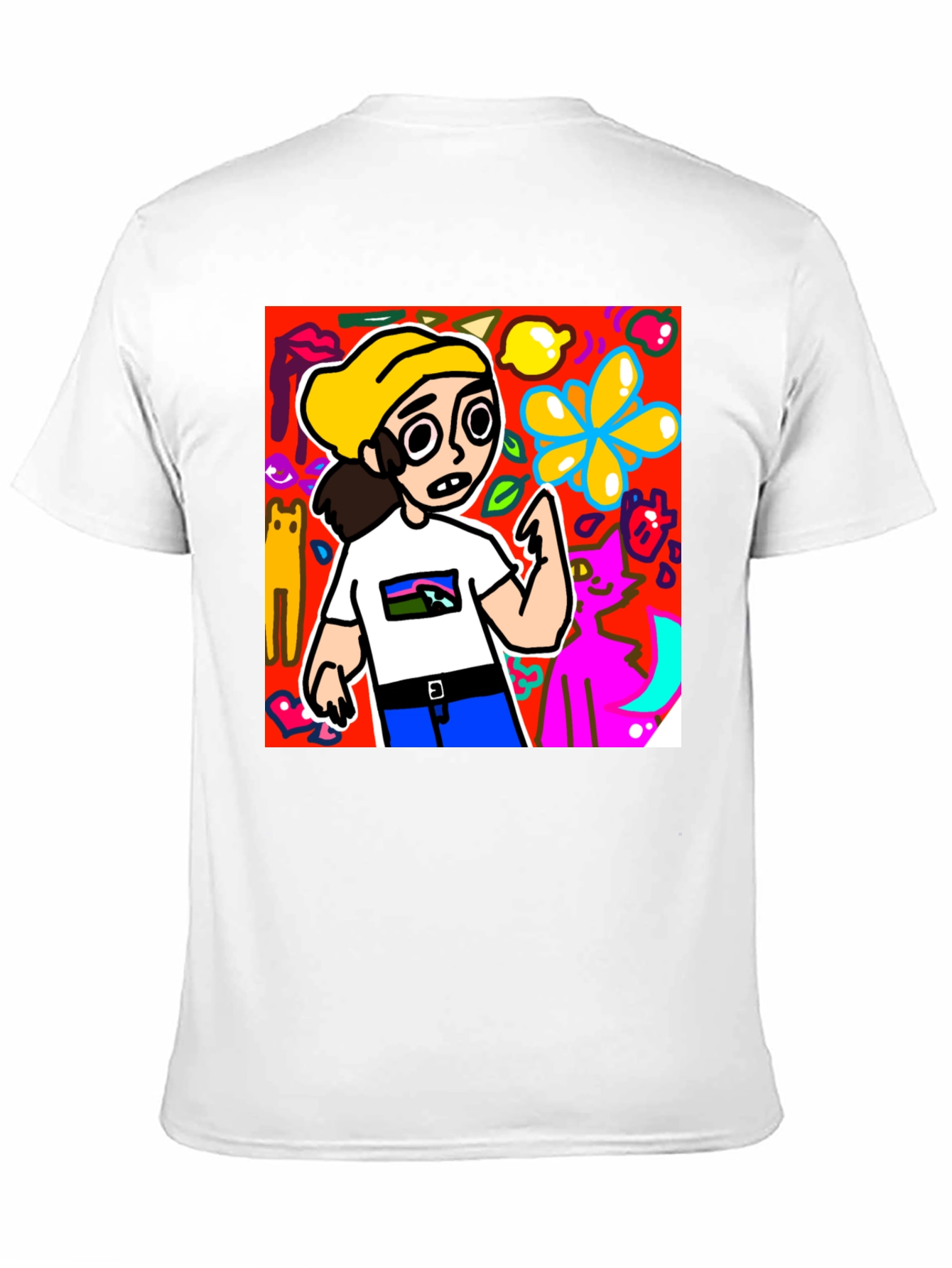 Cartoon Style Graphic T-Shirt - Quirky Design