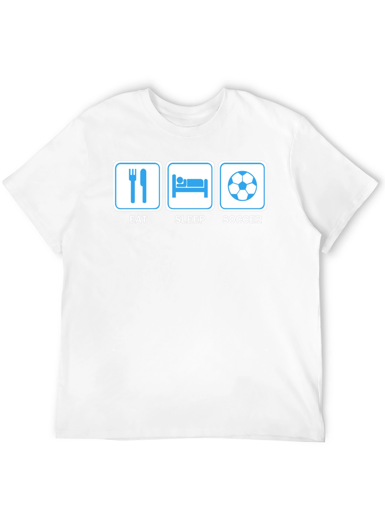 Eat Sleep Soccer T-Shirt - Novelty Graphic Tee
