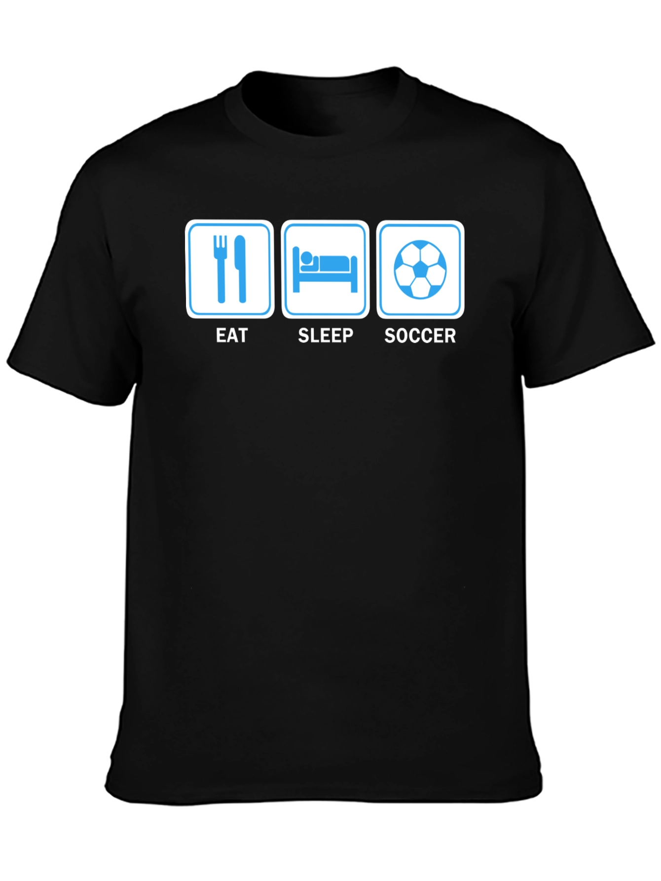 Eat Sleep Soccer T-Shirt - Novelty Graphic Tee