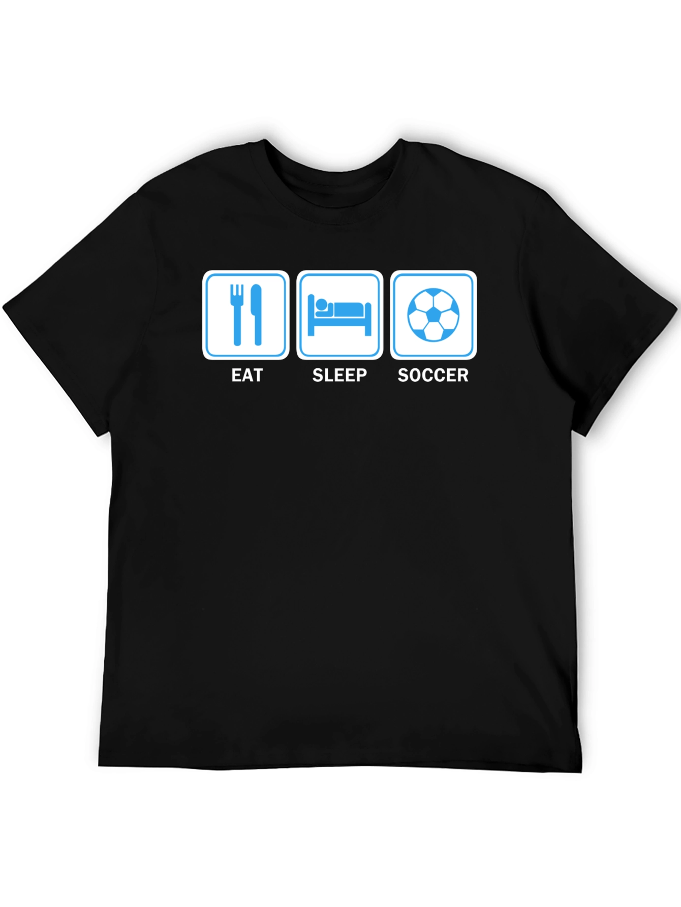 Eat Sleep Soccer T-Shirt - Novelty Graphic Tee