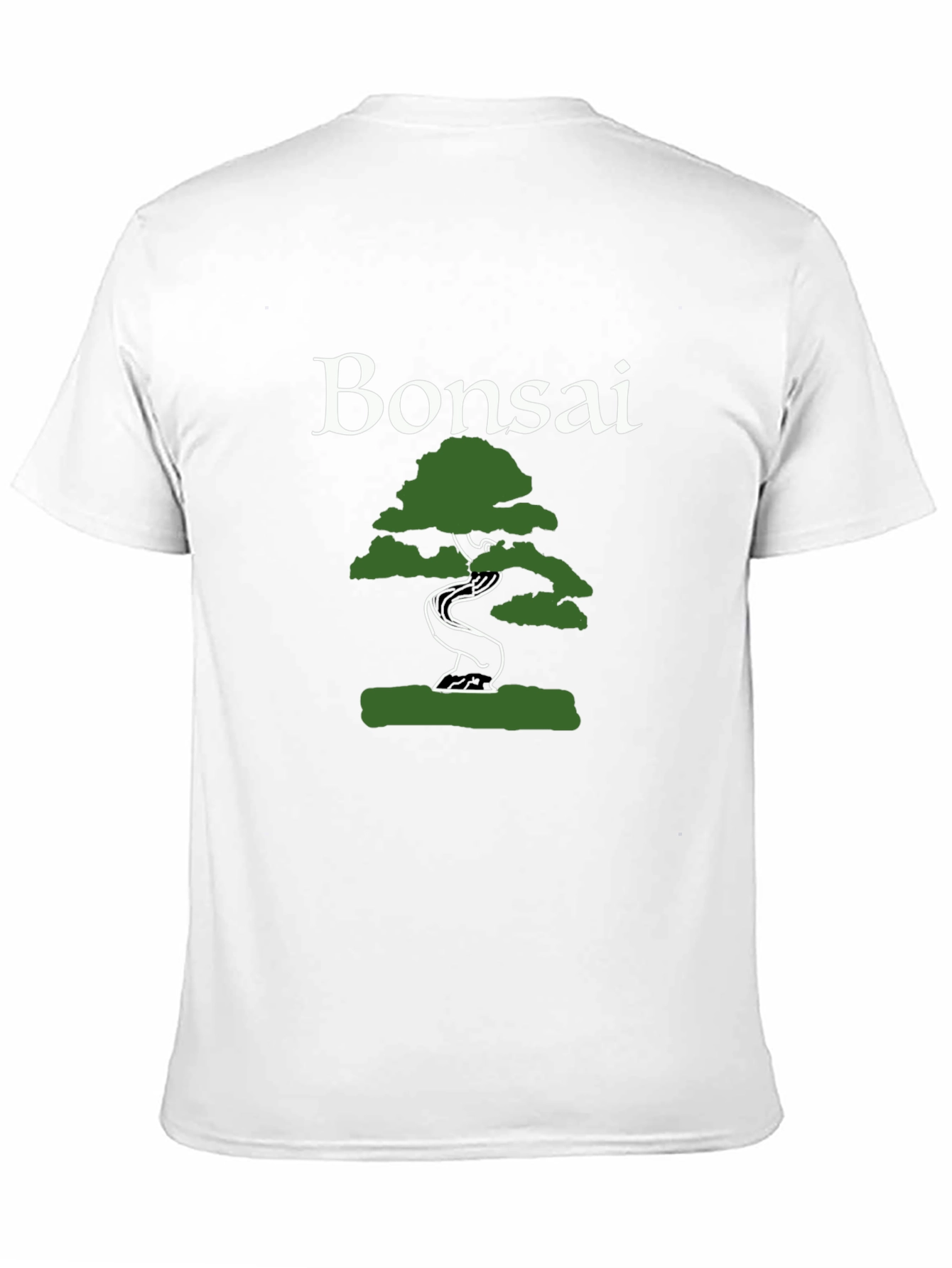 Bonsai Tree Graphic Tee - Black Cotton T-Shirt