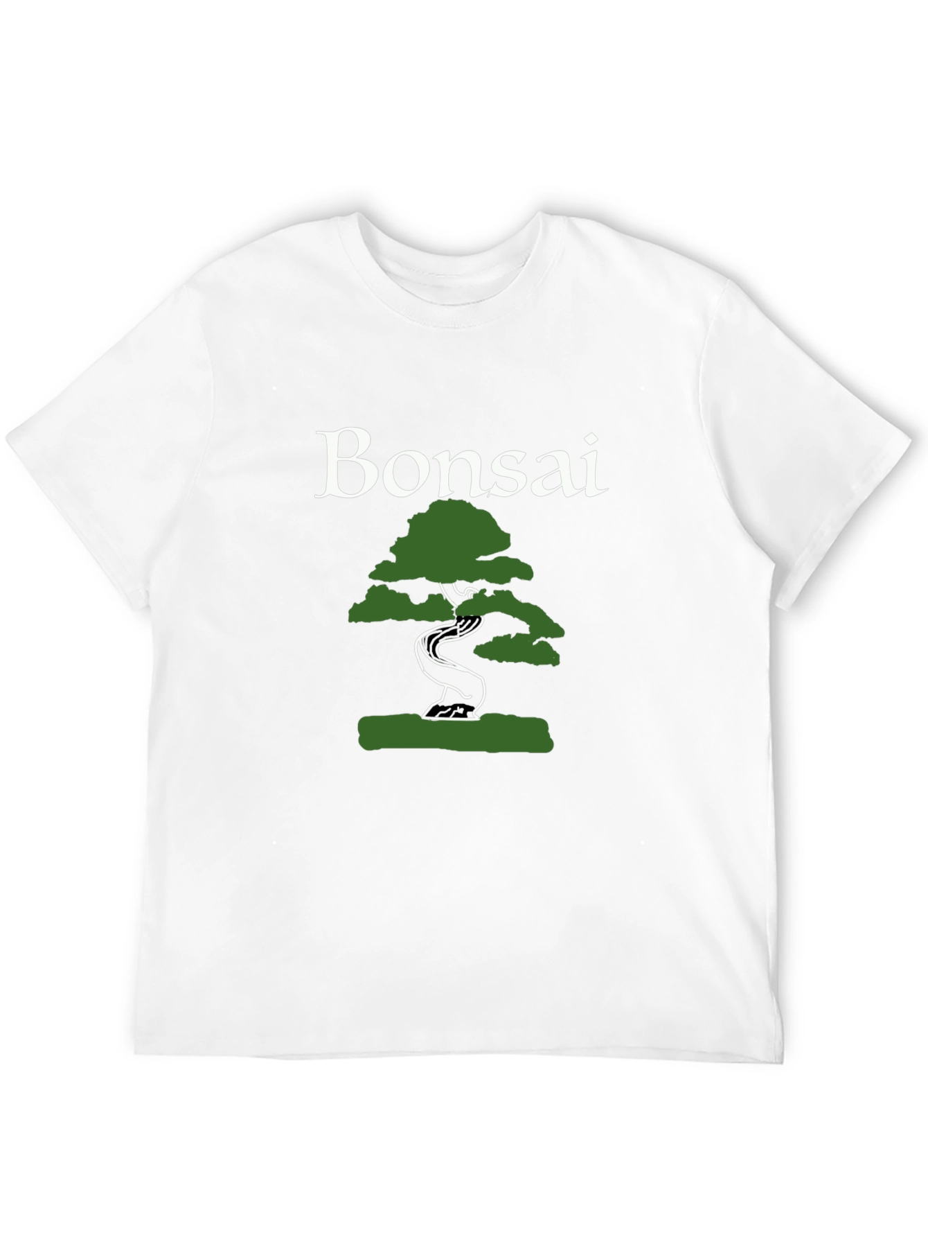 Bonsai Tree Graphic Tee - Black Cotton T-Shirt