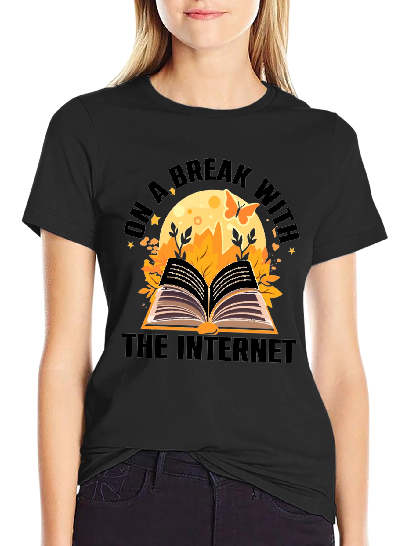 On a Break From The Internet Black T-Shirt