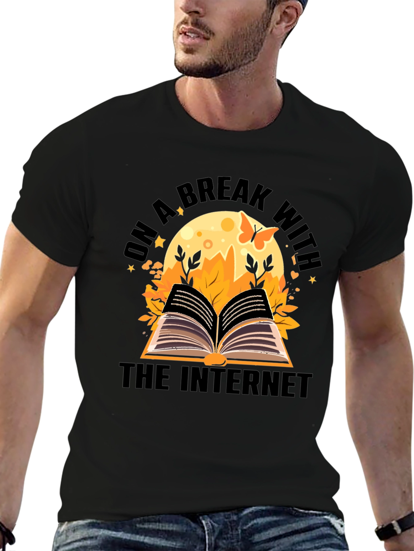On a Break From The Internet Black T-Shirt