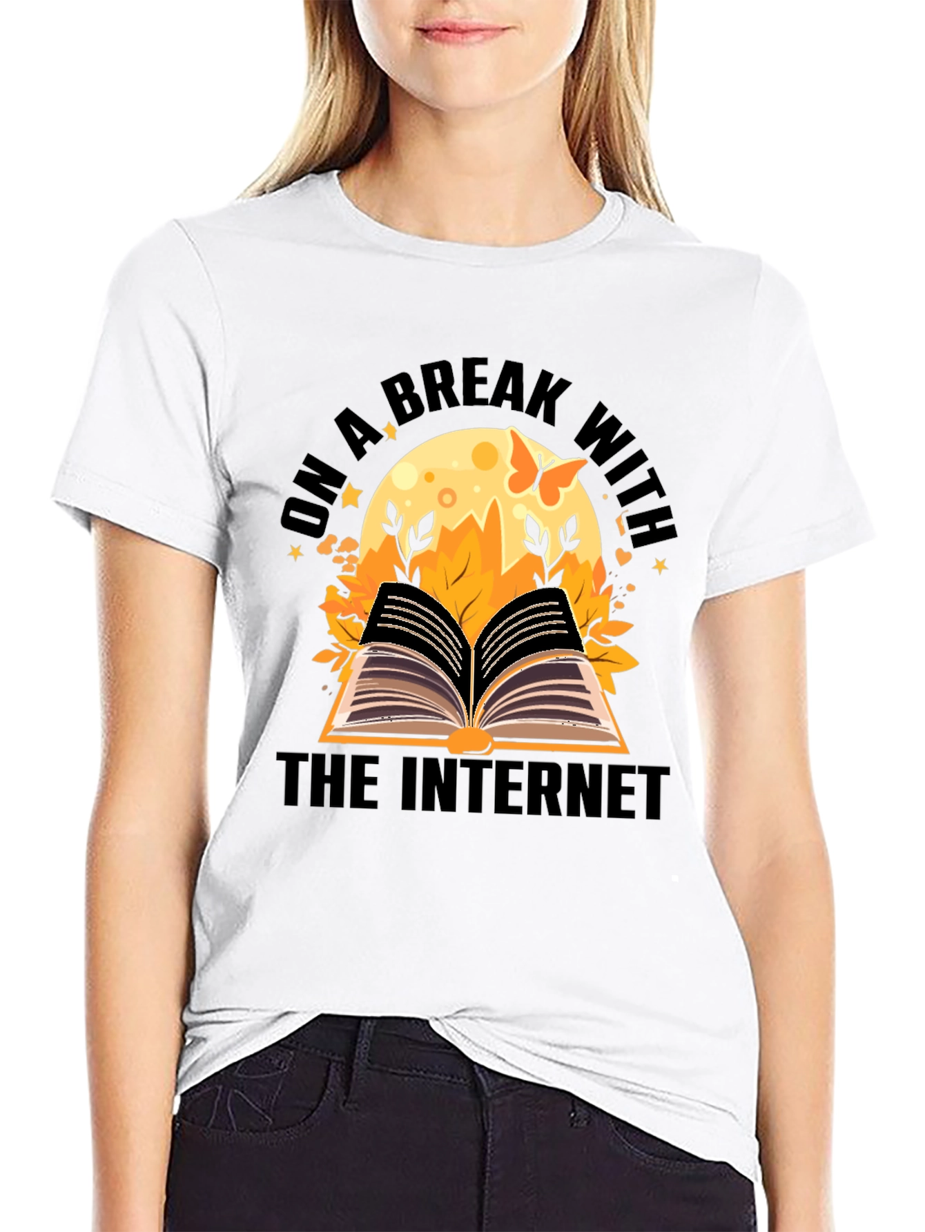On a Break From The Internet Black T-Shirt