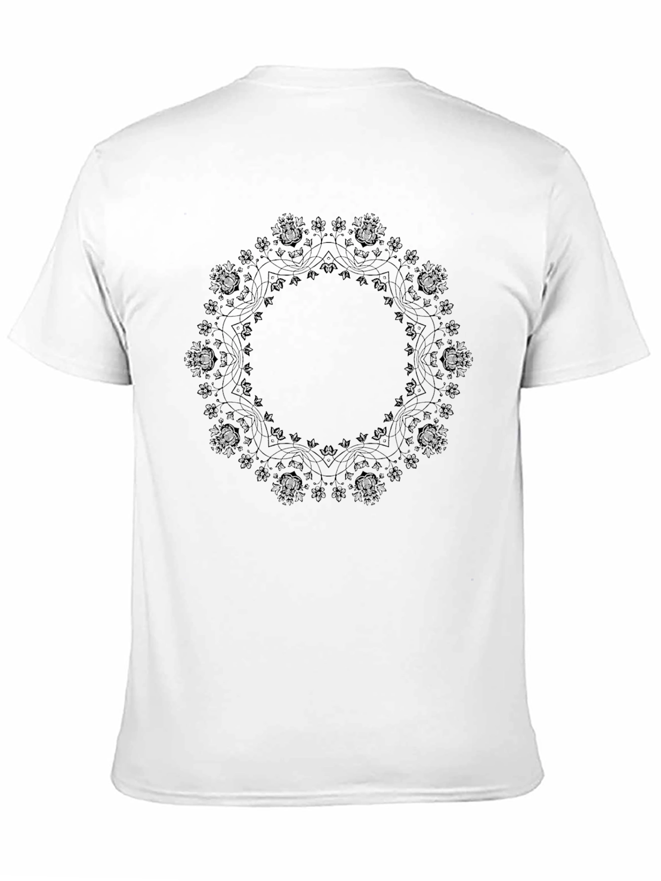 Black Mandala Graphic Tee - Casual Comfort