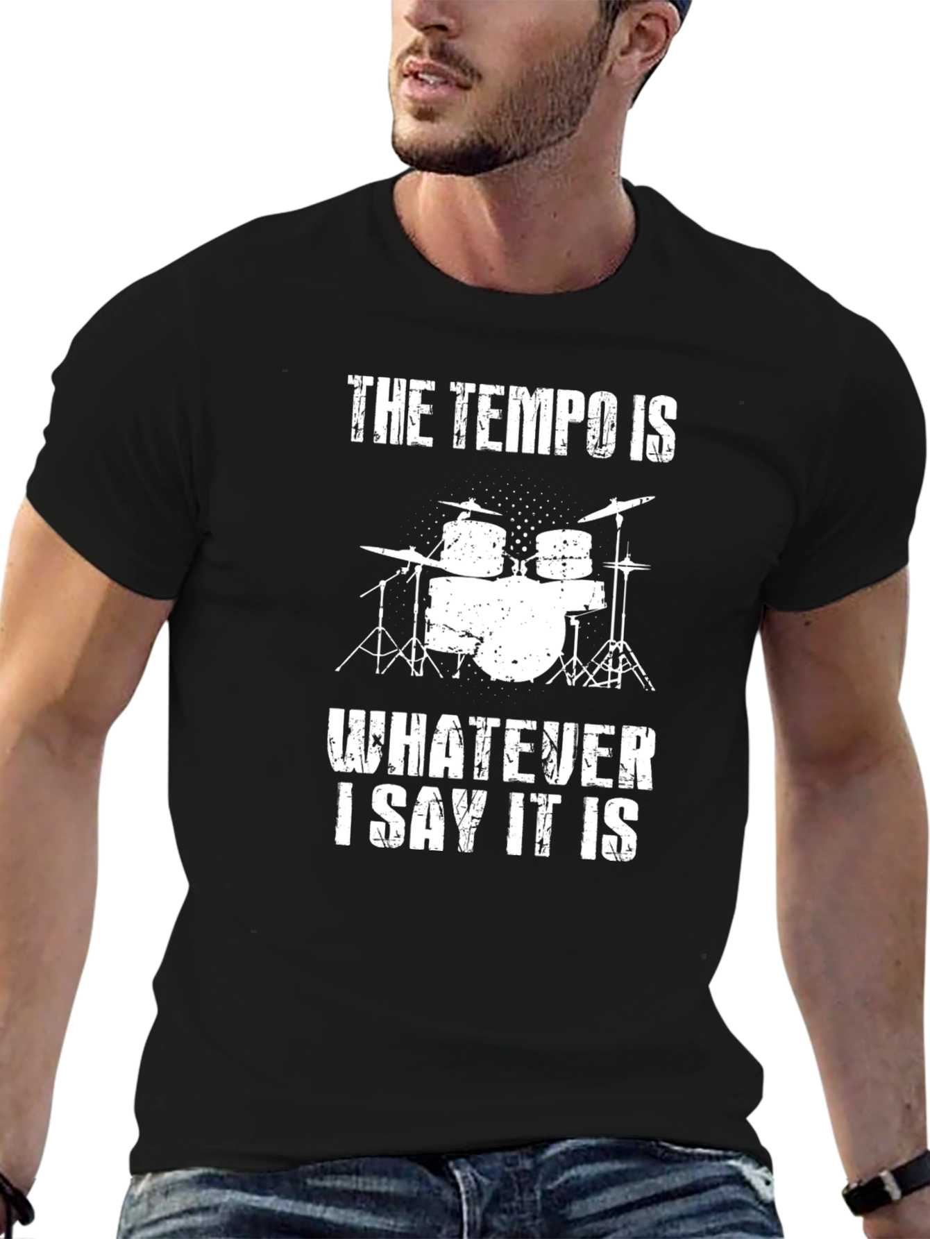 Tempo Drummer T-Shirt: Percussionist Humor