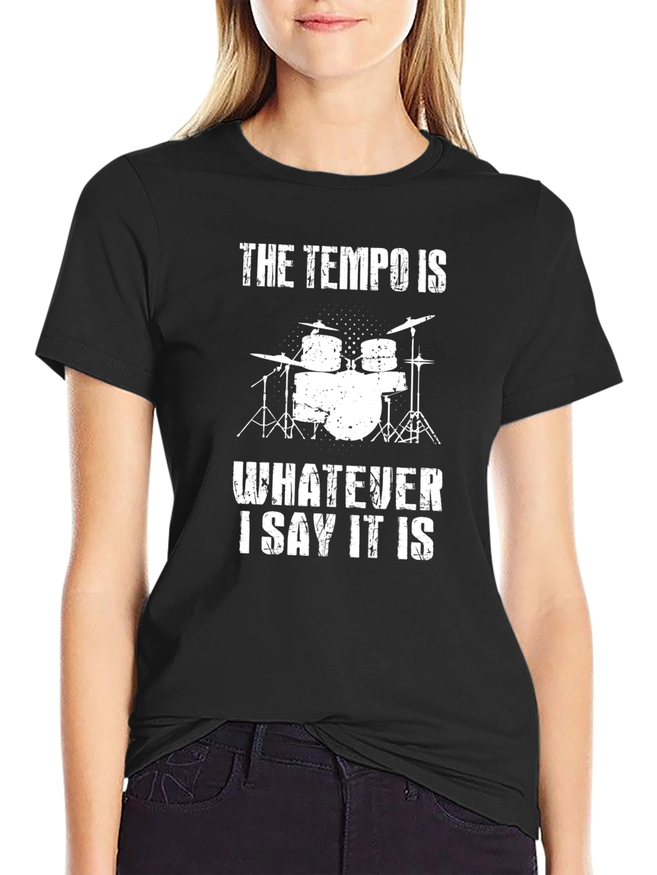 Tempo Drummer T-Shirt: Percussionist Humor