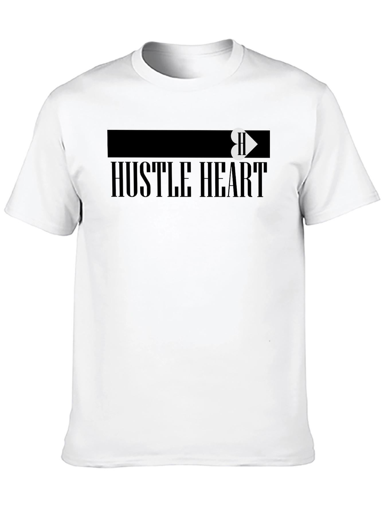 Hustle Heart Black Graphic Tee