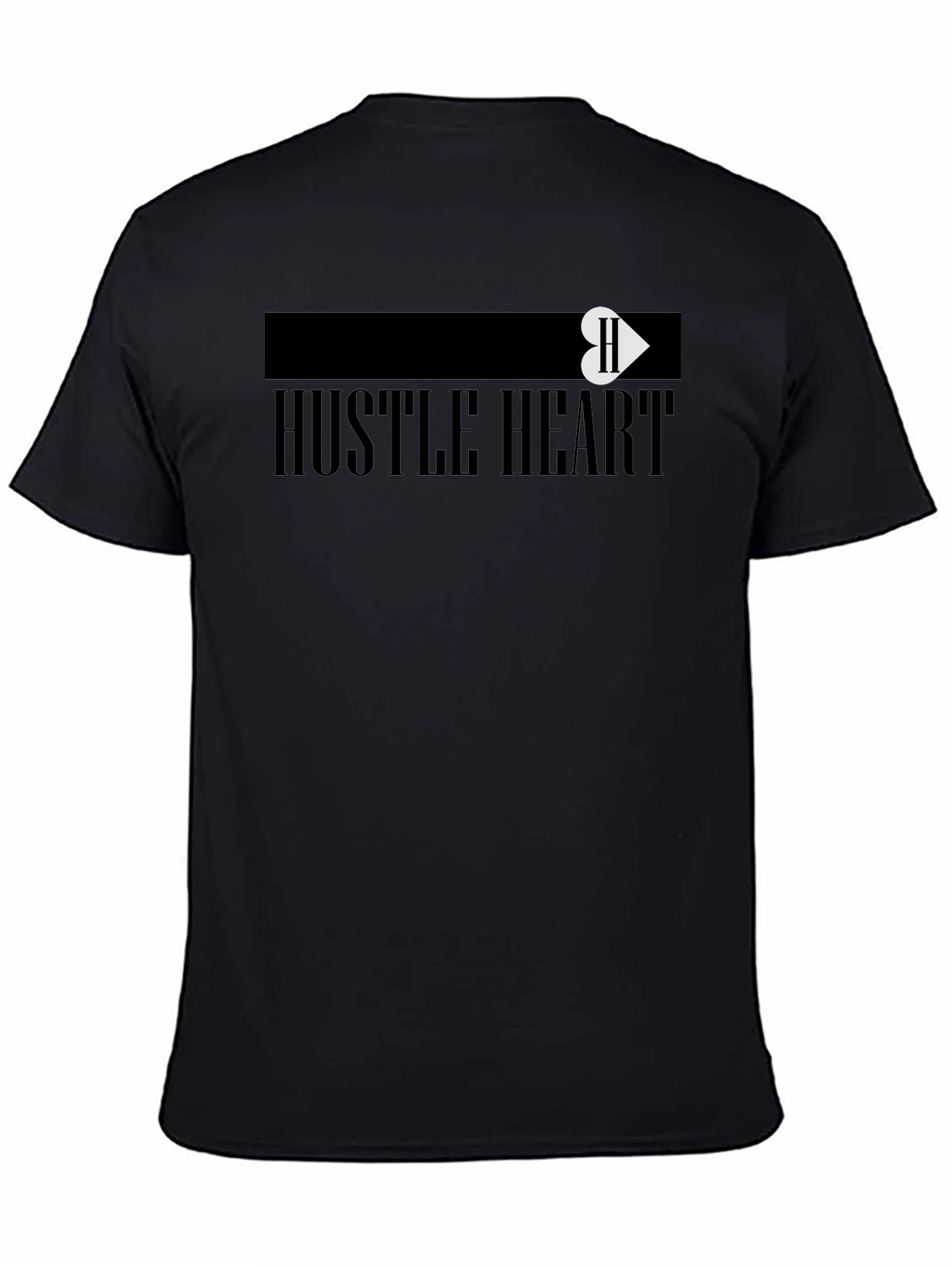 Hustle Heart Black Graphic Tee