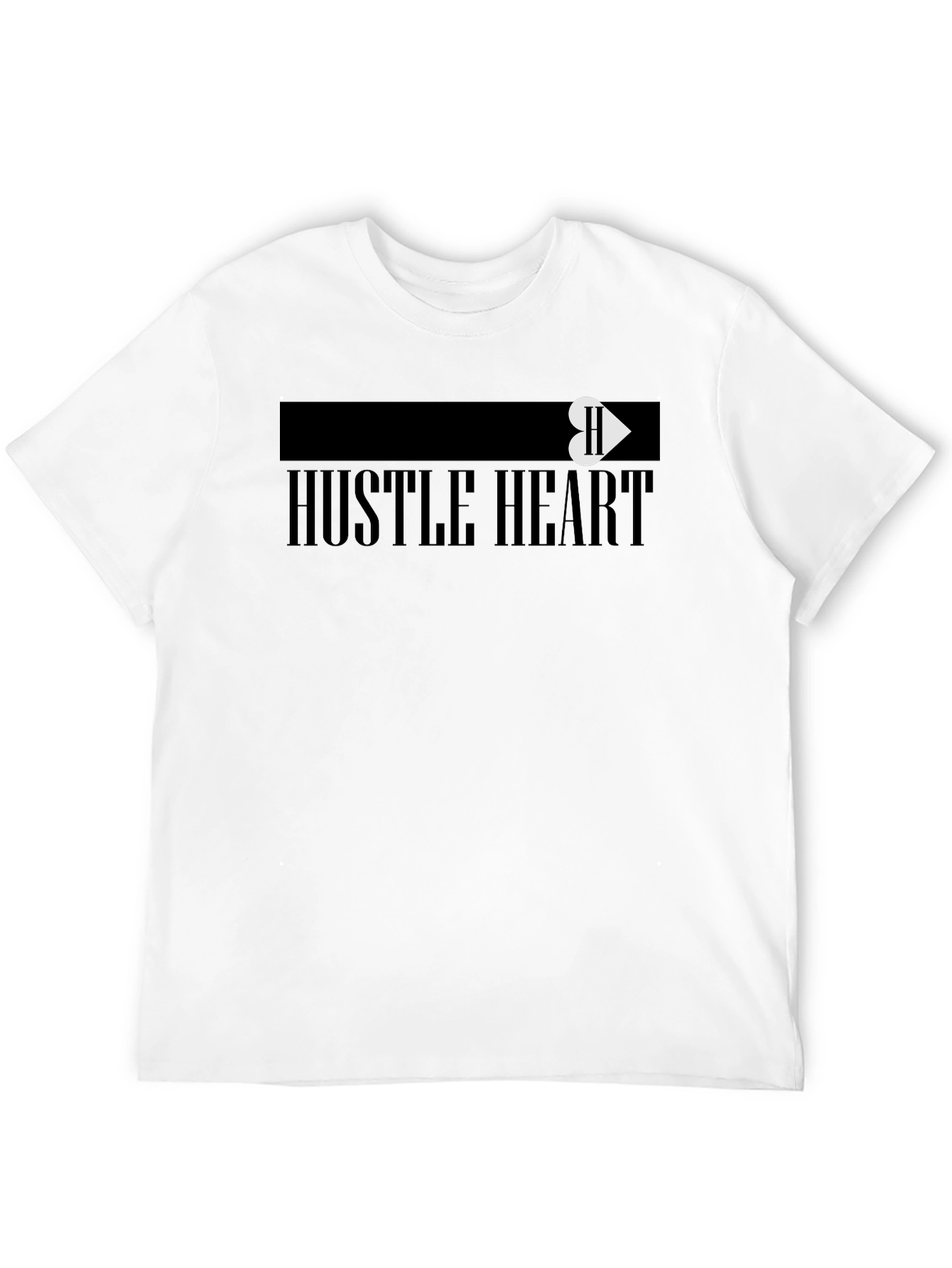 Hustle Heart Black Graphic Tee