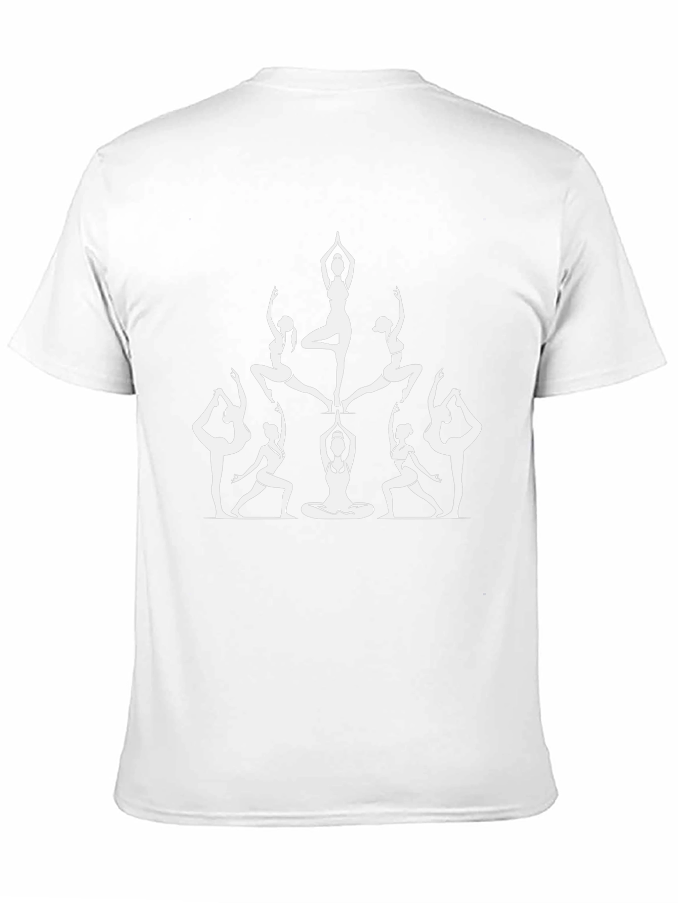 Yoga Pose Graphic Tee - Black Cotton Blend