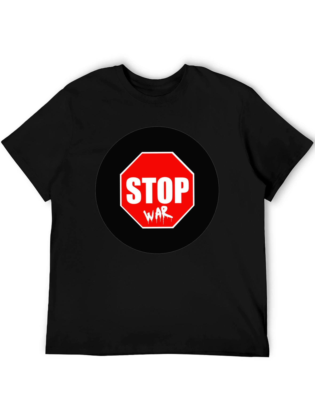 Stop War Graphic Tee - Black Short Sleeve