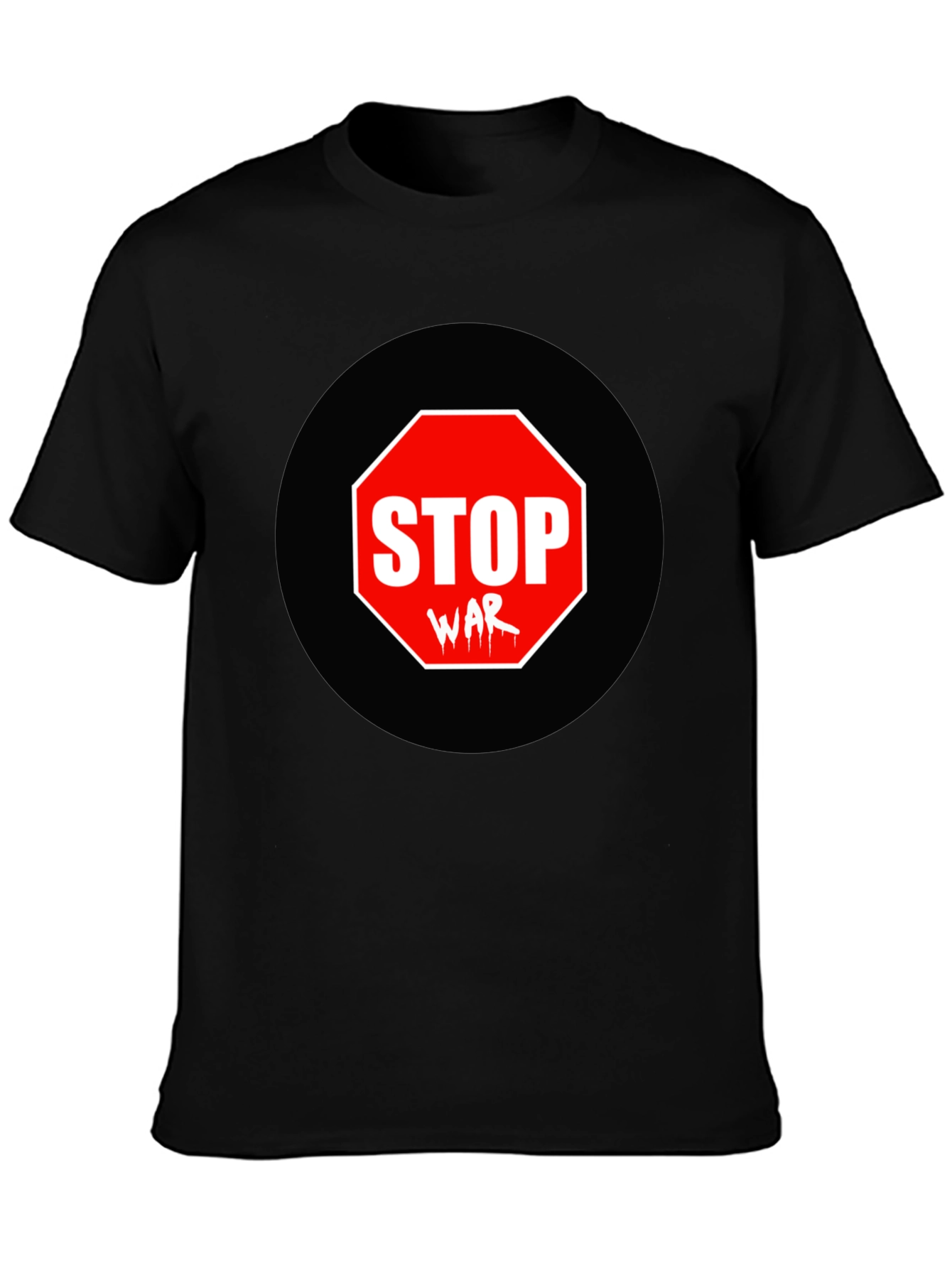 Stop War Graphic Tee - Black Short Sleeve