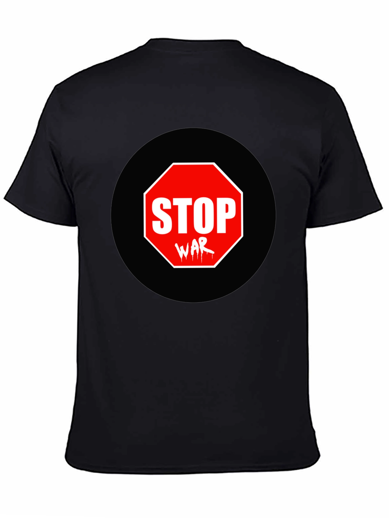 Stop War Graphic Tee - Black Short Sleeve