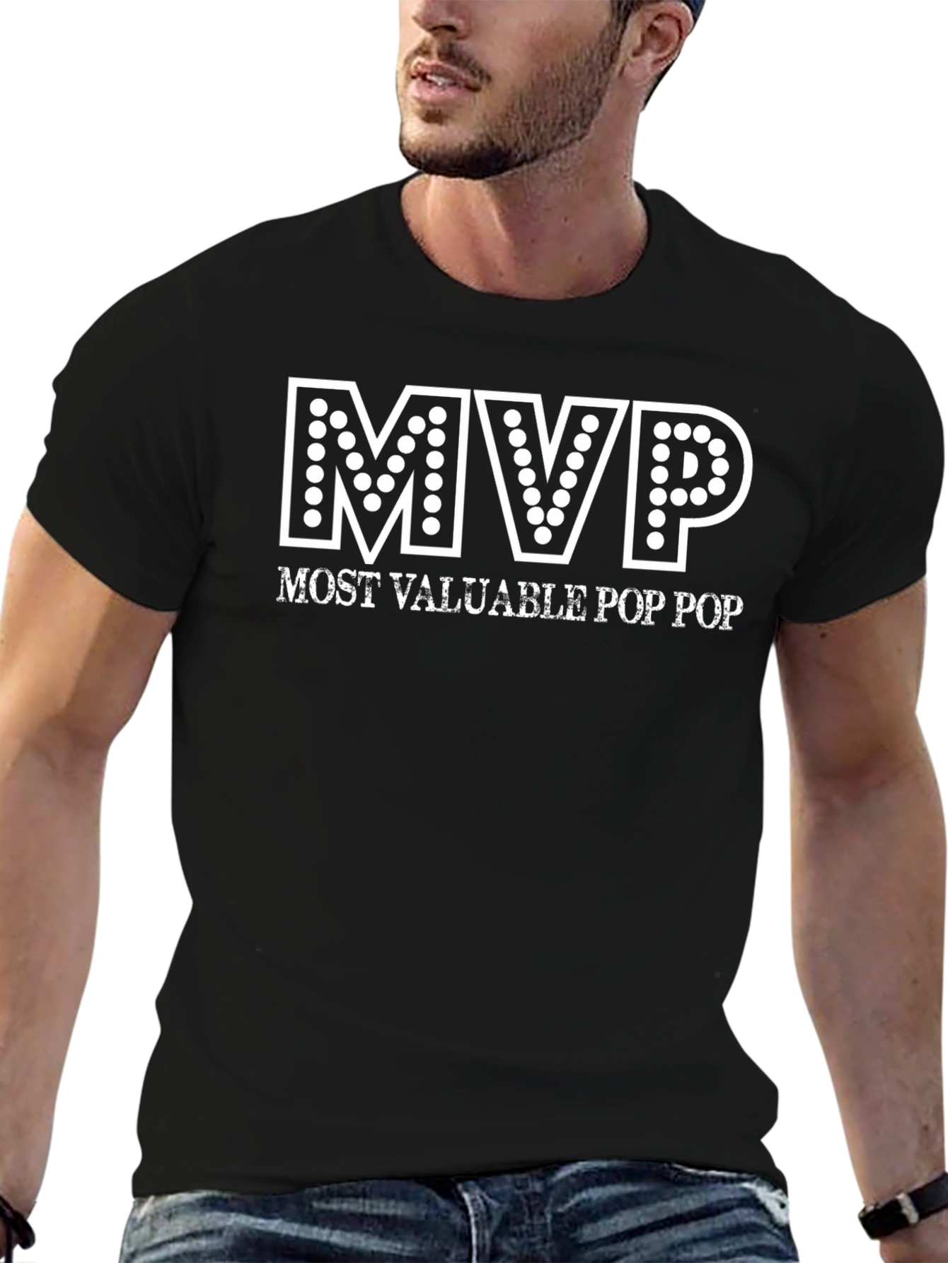 MVP Most Valuable Pop Pop T-Shirt - Black