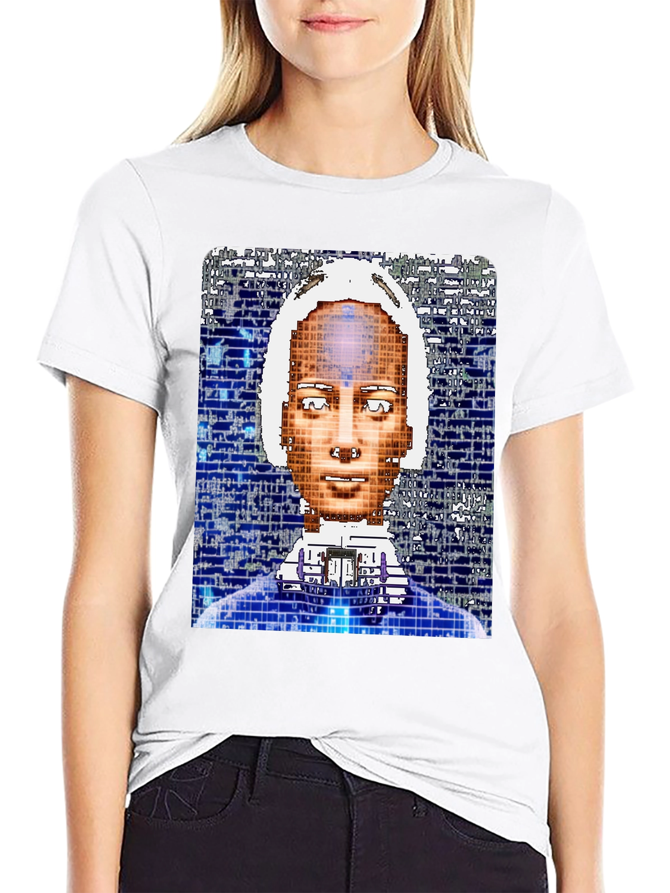 Abstract Humanoid Graphic T-Shirt