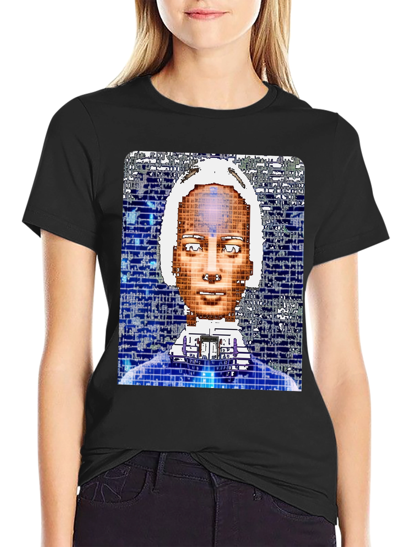 Abstract Humanoid Graphic T-Shirt